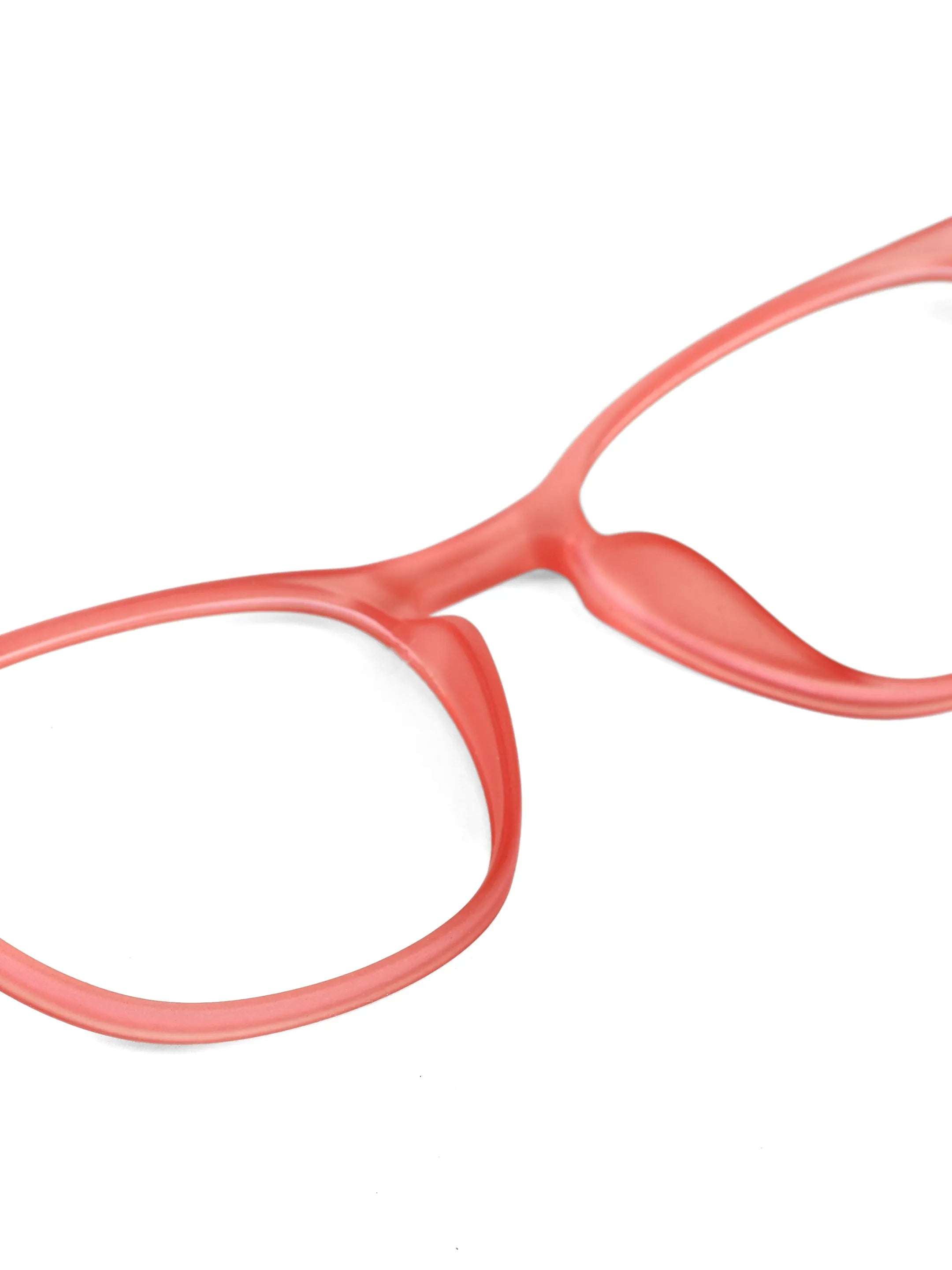Clario | Transparent Red Medium Full Rim RECTANGLE Computer Glasses for Men & Women [Blue Block]