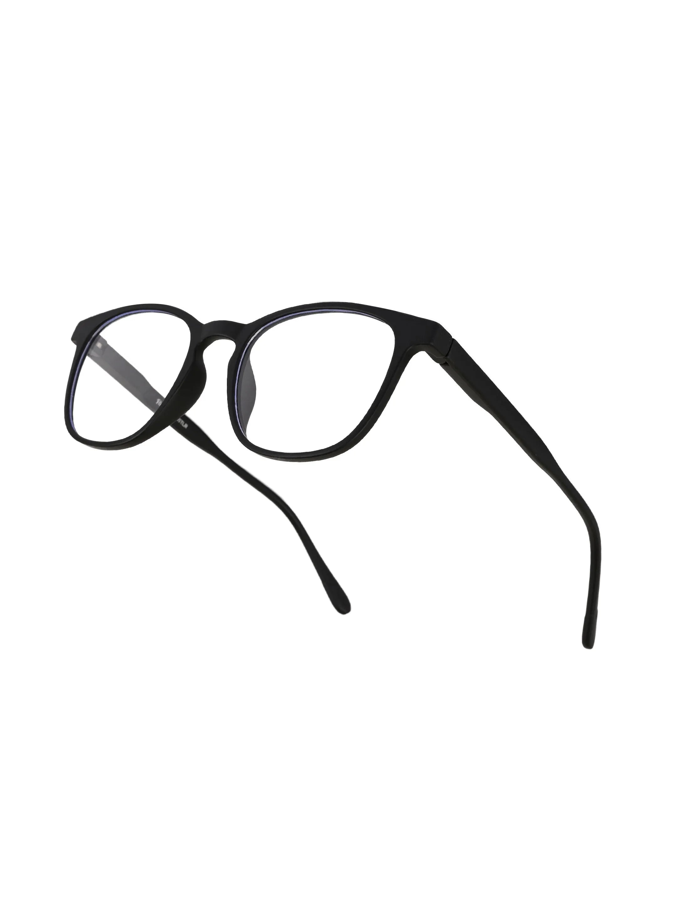 Clario | Black Medium Full Rim RECTANGLE Computer Glasses for Men & Women [Blue Block]