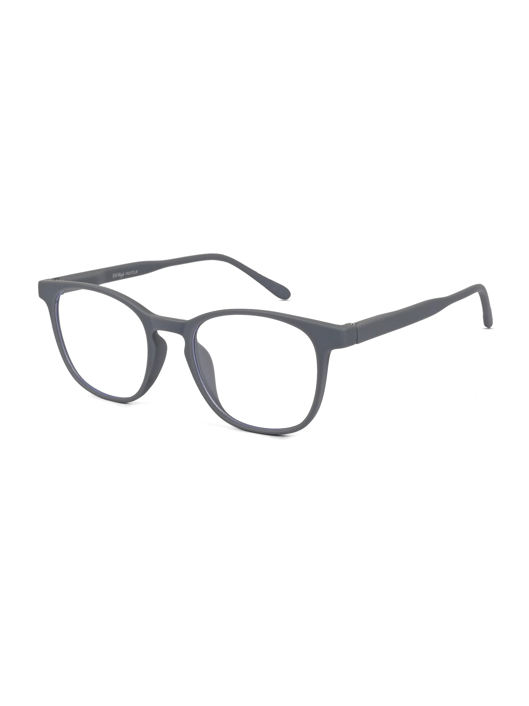 Clario | Grey Medium Full Rim RECTANGLE Computer Glasses for Men & Women [Blue Block]