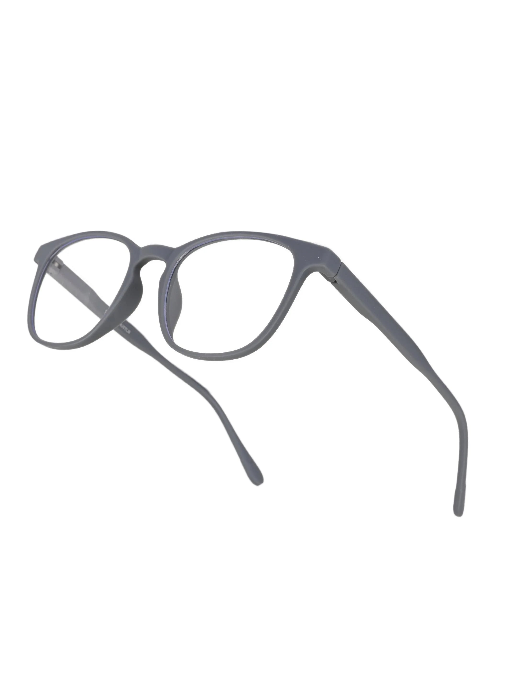 Clario | Grey Medium Full Rim RECTANGLE Computer Glasses for Men & Women [Blue Block]