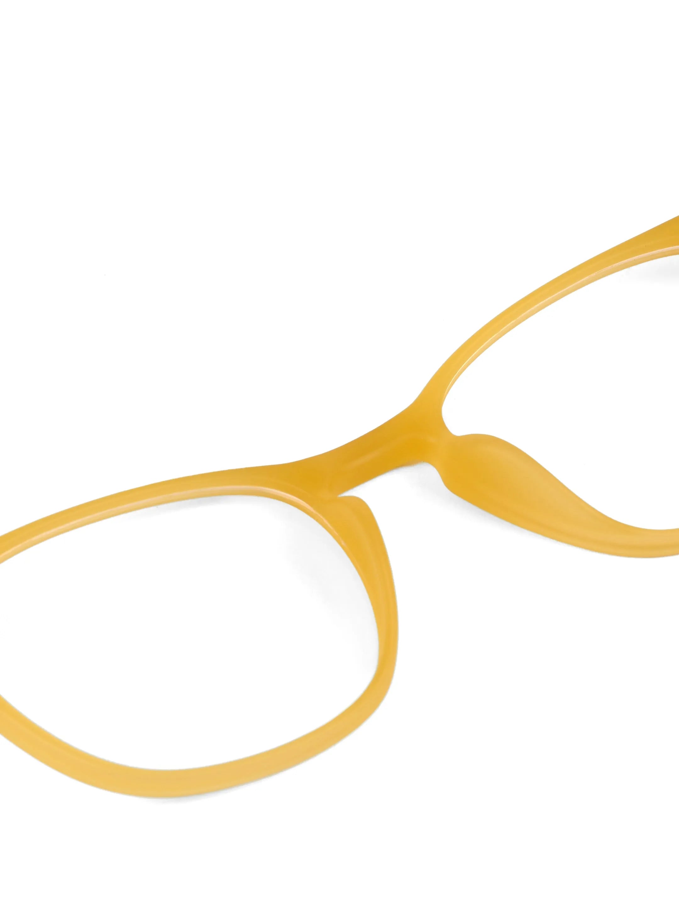 Clario | Transparent Orange Medium Full Rim RECTANGLE Computer Glasses for Men & Women [Blue Block]