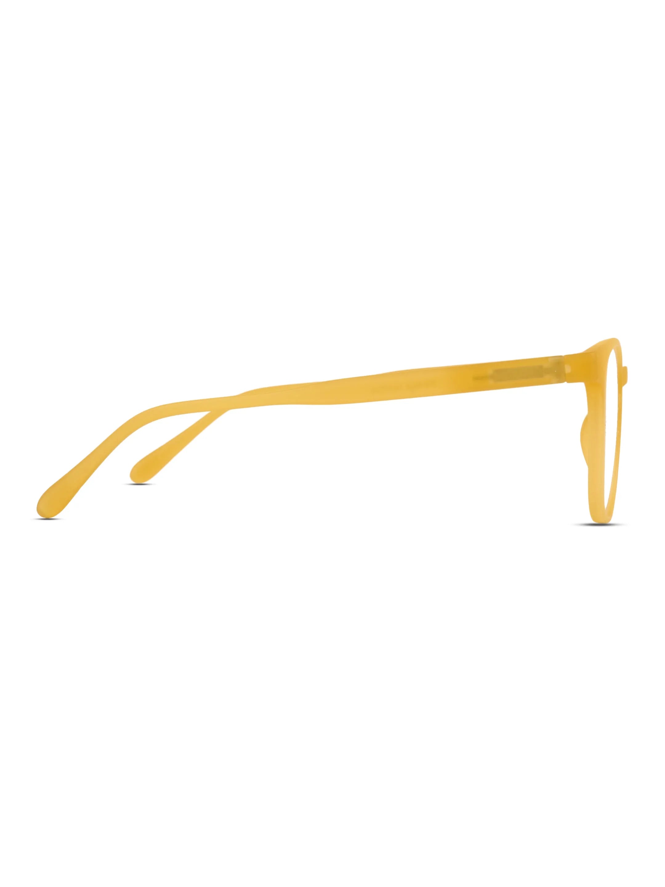 Clario | Transparent Orange Medium Full Rim RECTANGLE Computer Glasses for Men & Women [Blue Block]