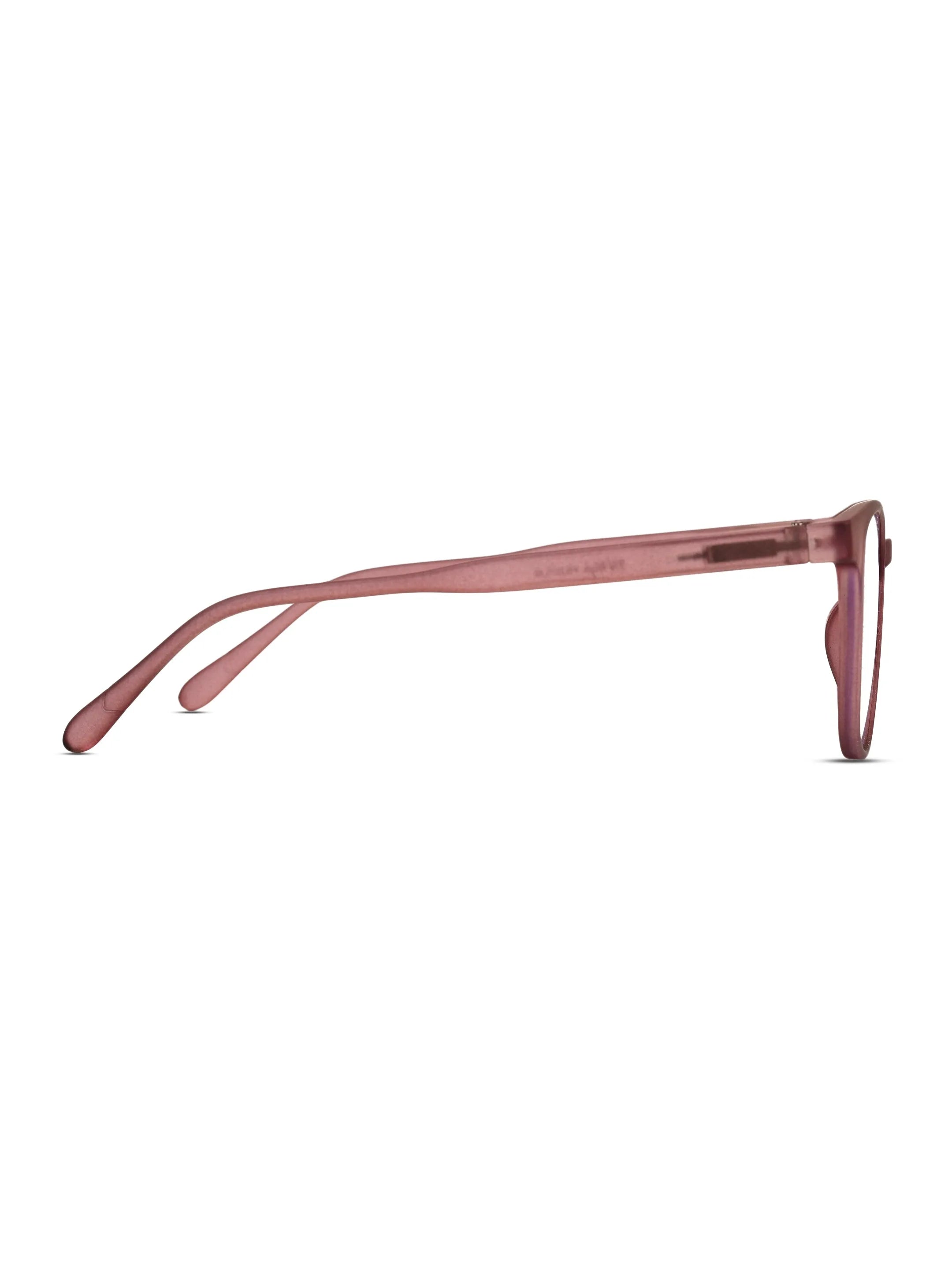 Clario | Transparent Mate Maroon Medium Full Rim RECTANGLE Computer Glasses for Men & Women [Blue Block]