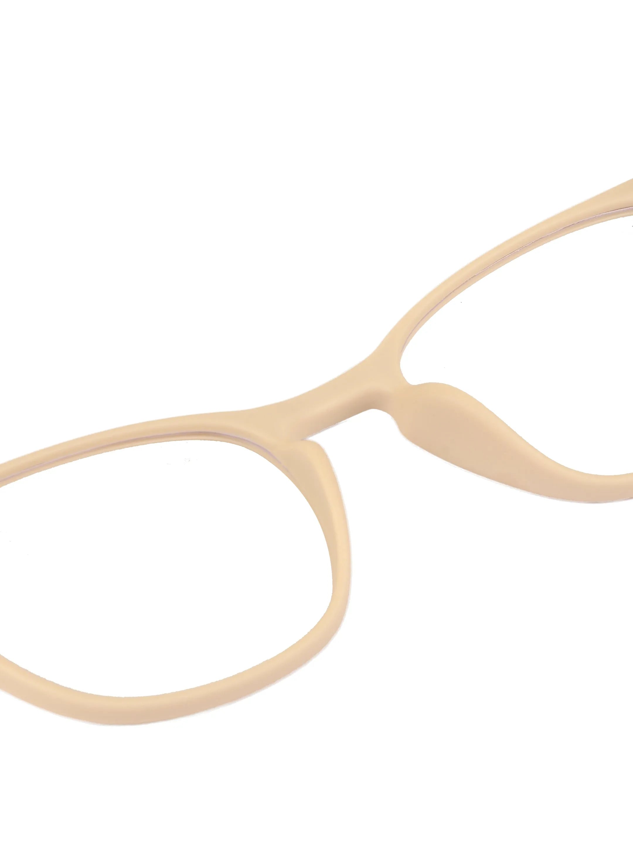 Clario | Cream Medium Full Rim RECTANGLE Computer Glasses for Men & Women [Blue Block]