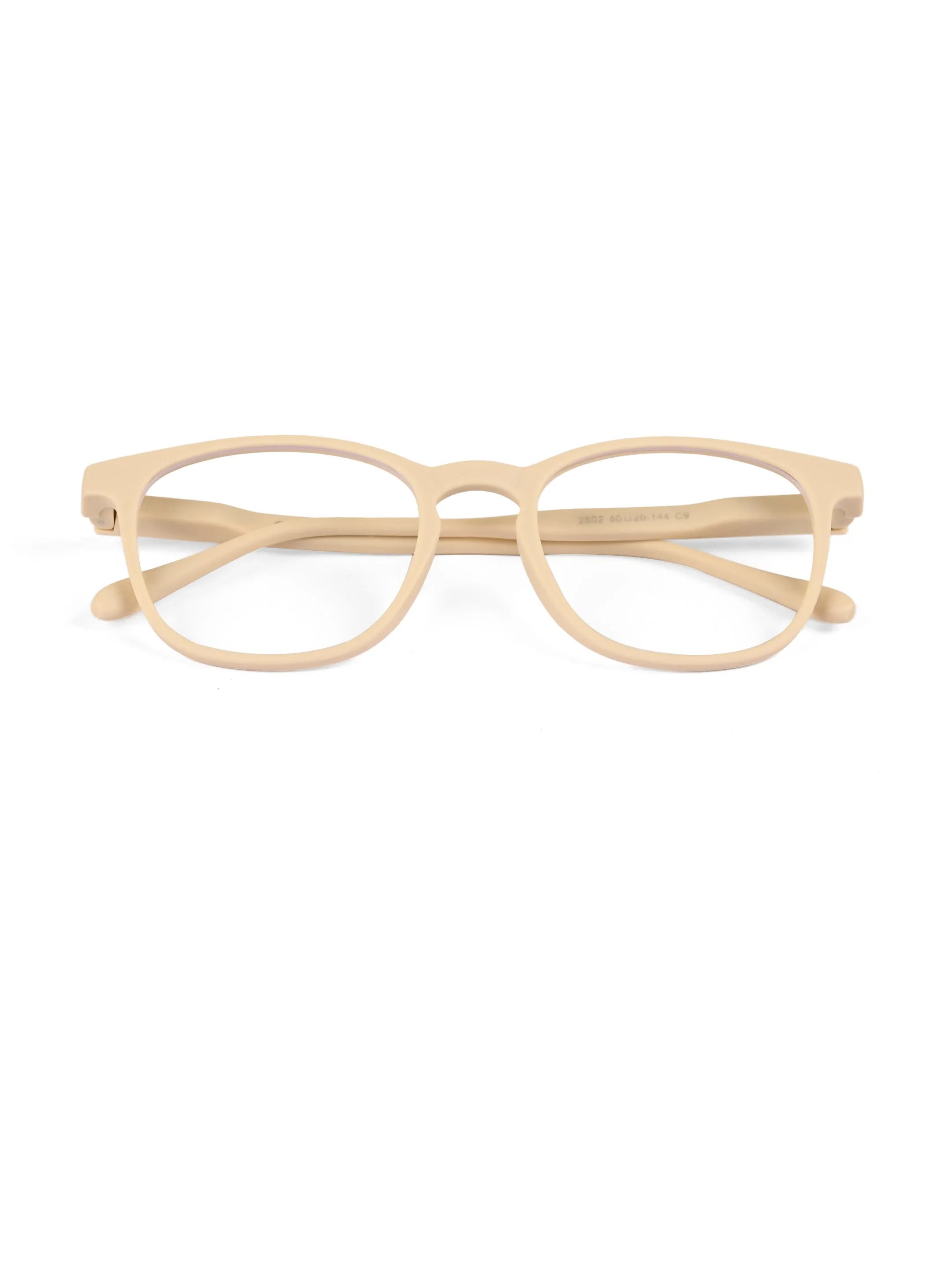 Clario | Cream Medium Full Rim RECTANGLE Computer Glasses for Men & Women [Blue Block]