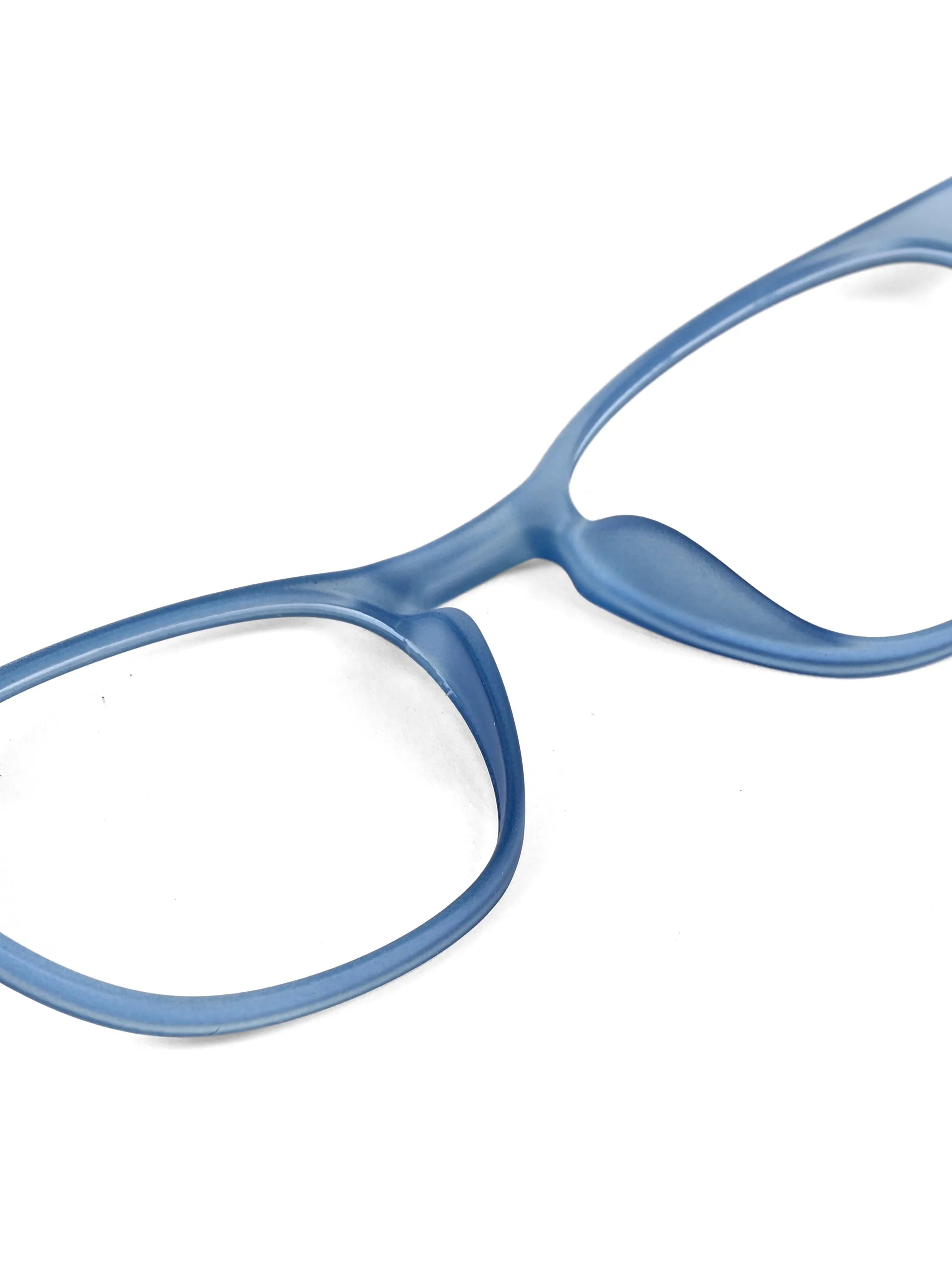 Clario | Transparent Blue Medium Full Rim RECTANGLE Computer Glasses for Men & Women [Blue Block]