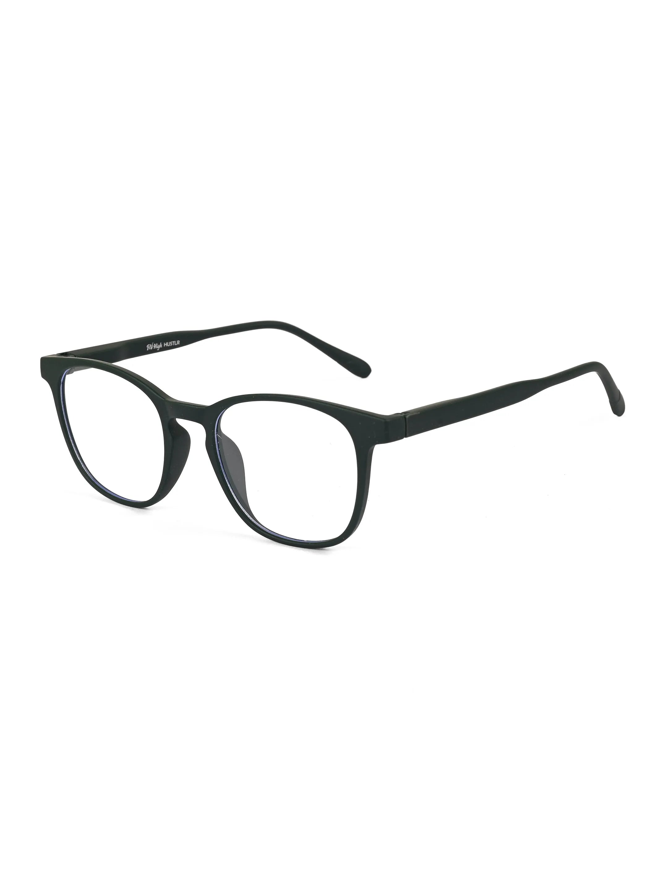 Clario | Green Medium Full Rim RECTANGLE Computer Glasses for Men & Women [Blue Block]