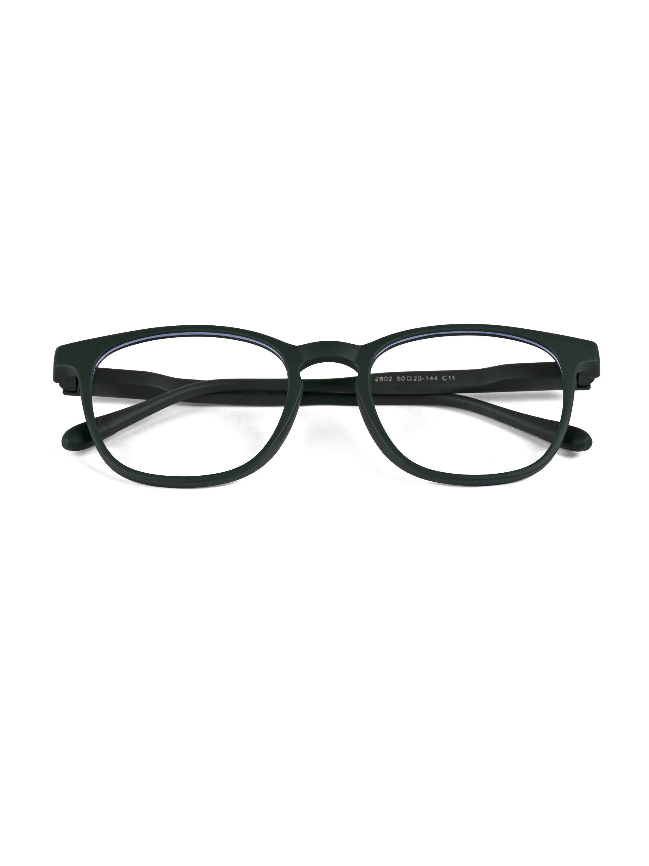 Clario | Green Medium Full Rim RECTANGLE Computer Glasses for Men & Women [Blue Block]