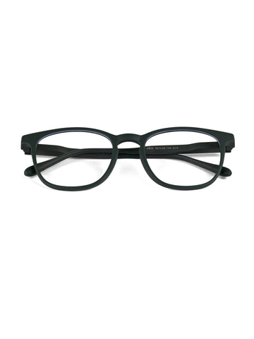 Clario | Green Medium Full Rim RECTANGLE Computer Glasses for Men & Women [Blue Block]