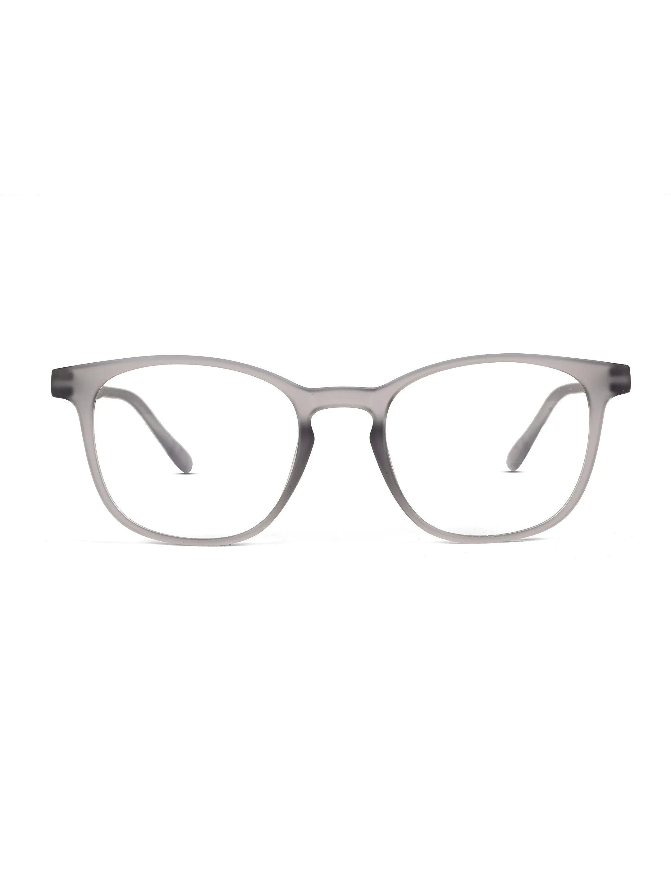 Clario | Smoke Medium Full Rim RECTANGLE Computer Glasses for Men & Women [Blue Block]