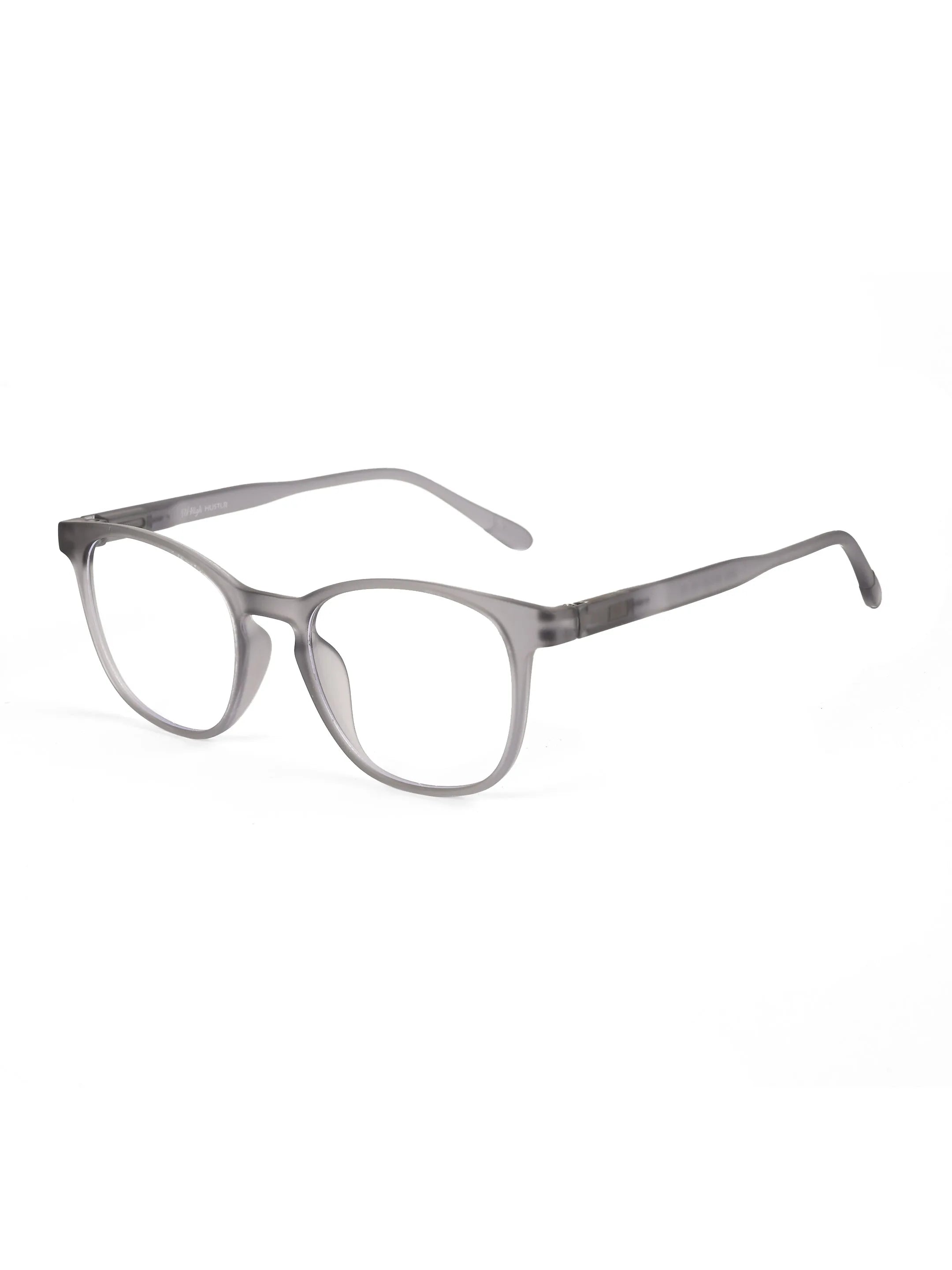 Clario | Smoke Medium Full Rim RECTANGLE Computer Glasses for Men & Women [Blue Block]