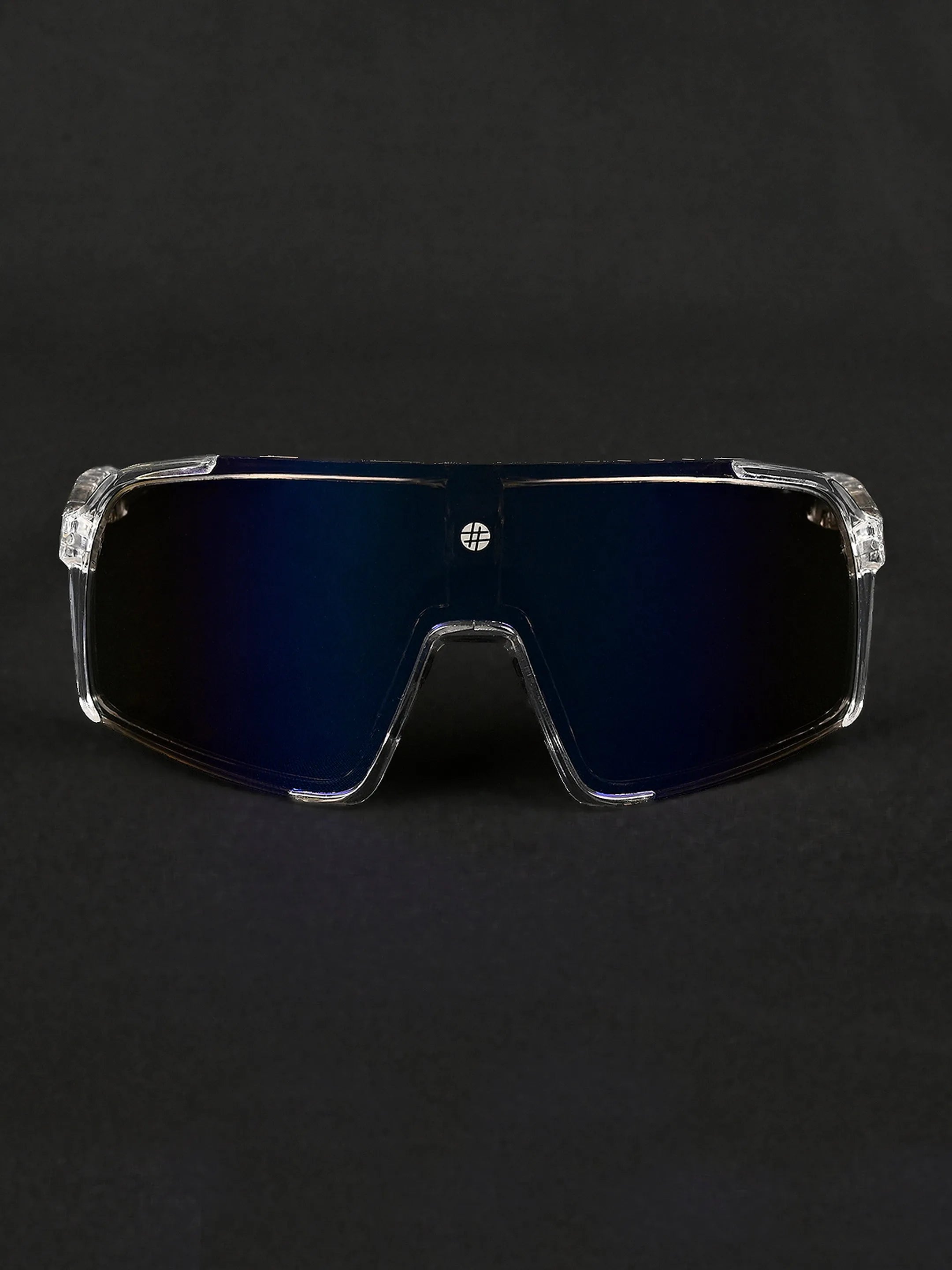 Swift | Transparent Large Full Rim Visor Sports for Men & Women [Mirrored]