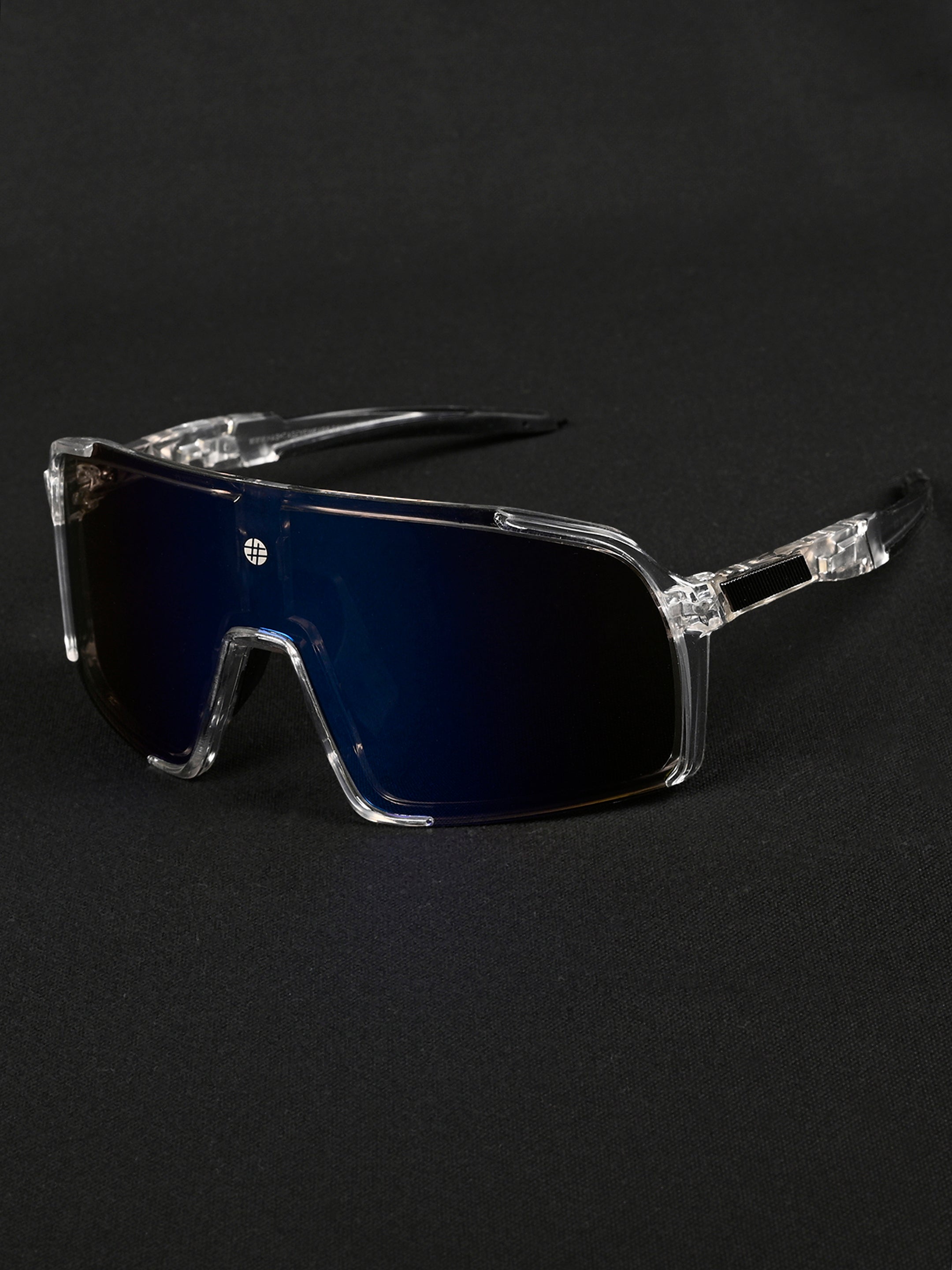 Swift | Transparent Large Full Rim Visor Sports for Men & Women [Mirrored]