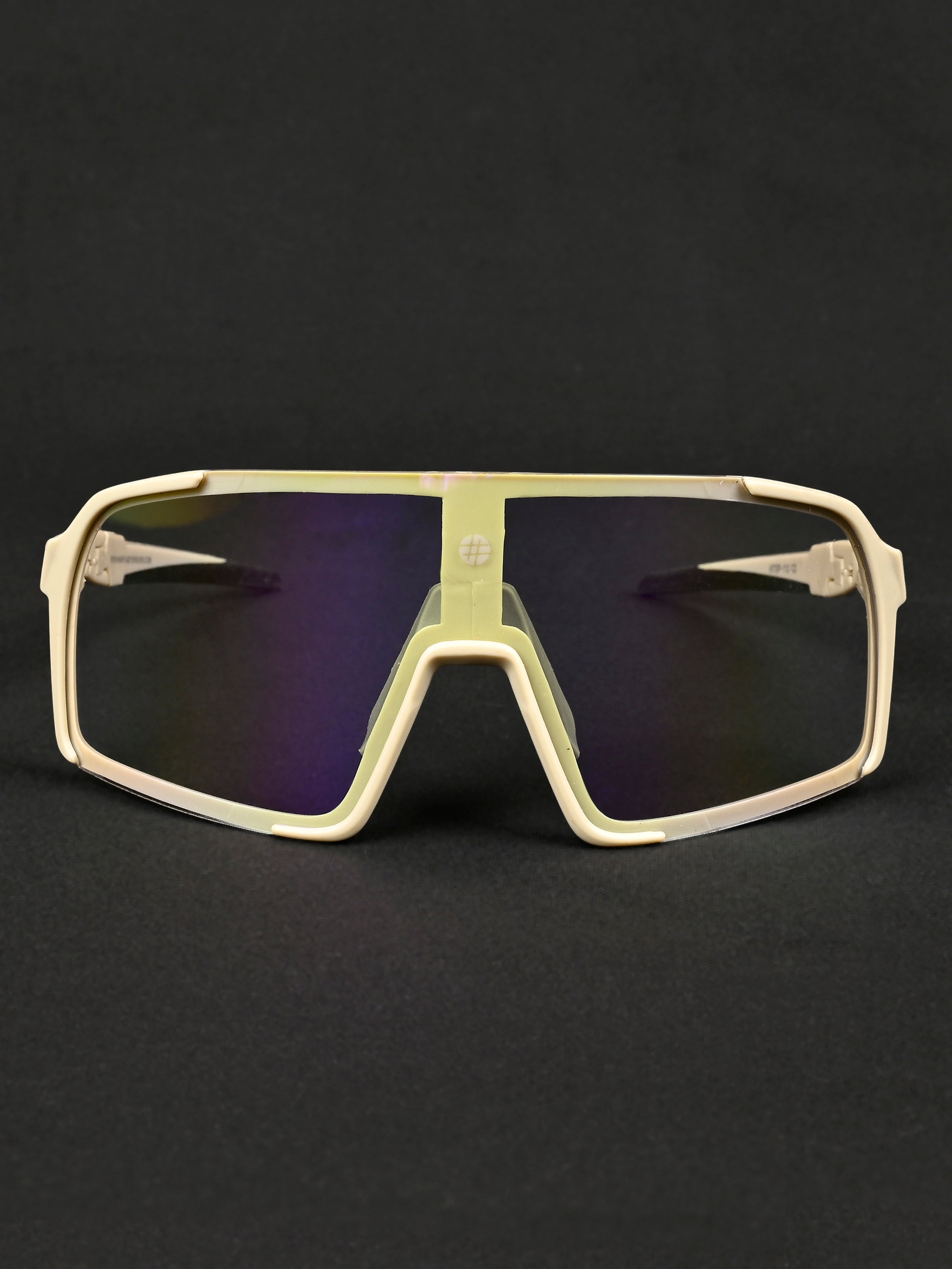 Swift | Cream Large Full Rim Visor Sports for Men & Women [Mirrored]