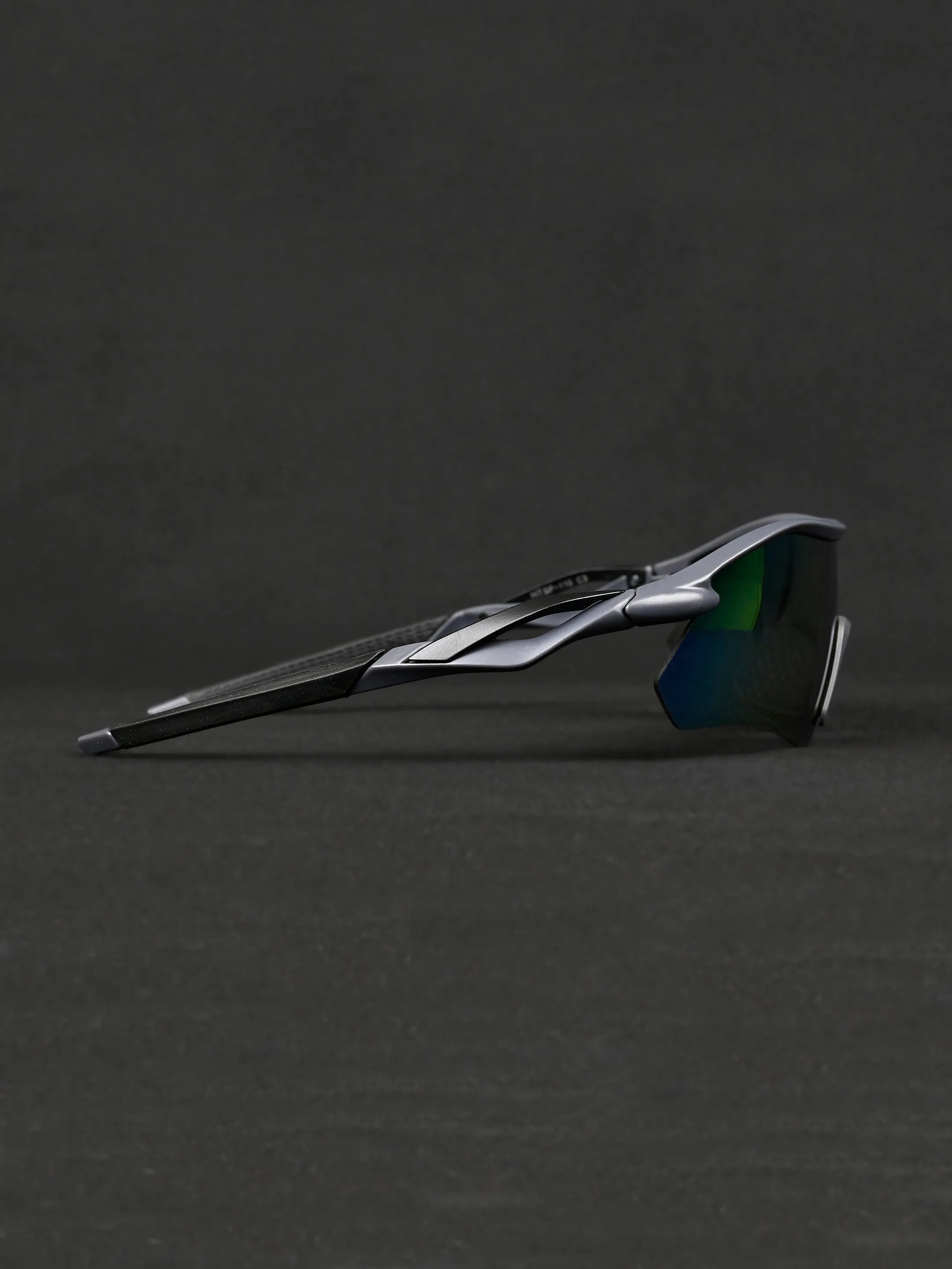 Falcon | Grey Large Half Rim Shield Sports for Men & Women [Mirrored]