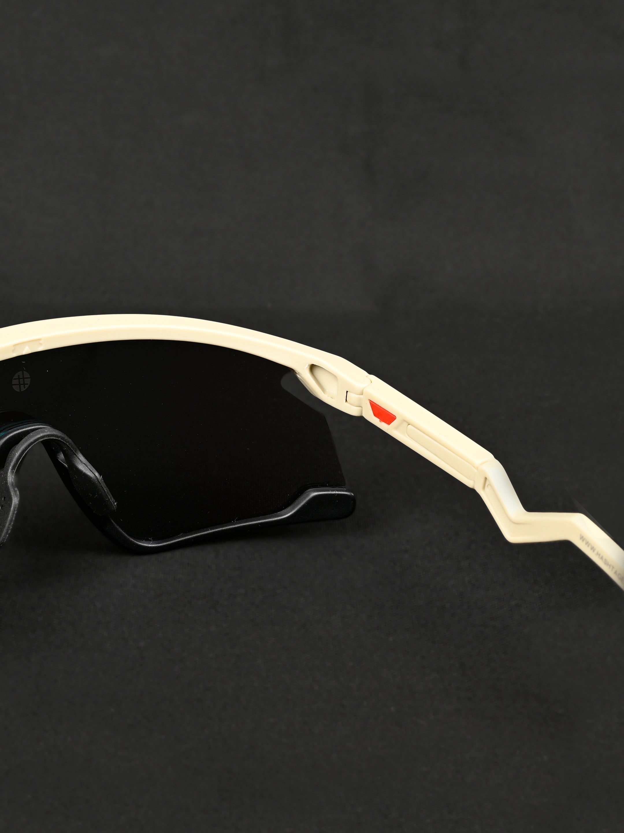 Eaga | Cream Large Half Rim Shield Sports for Men & Women [Mirrored]