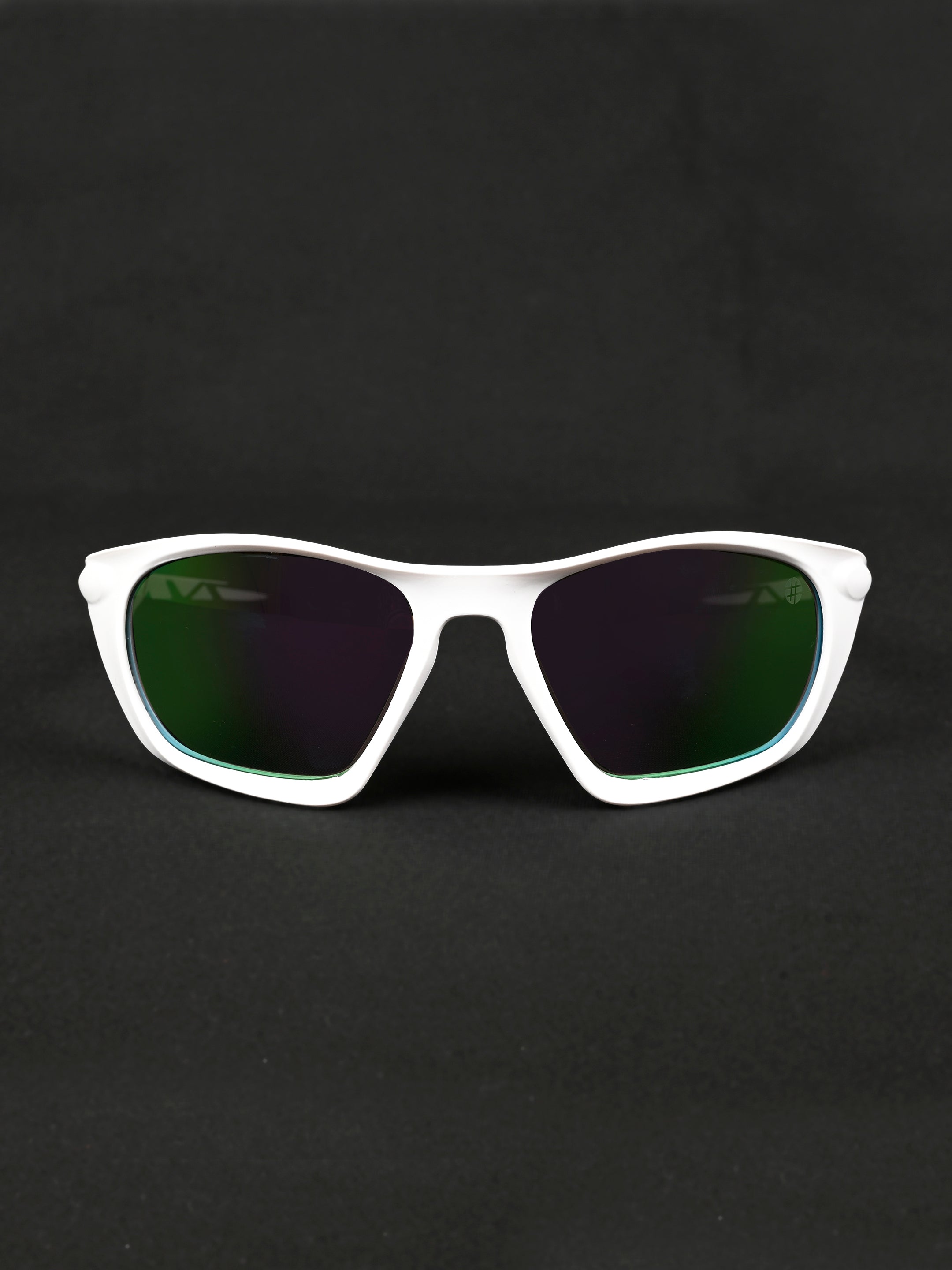 Lateralis | White Large Full Rim Wraparound Sports for Men & Women [Mirrored]