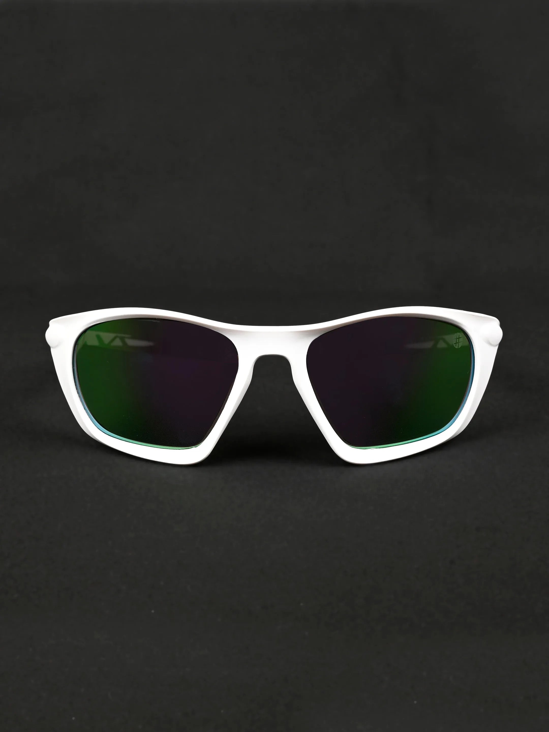 Lateralis | White Large Full Rim Wraparound Sports for Men & Women [Mirrored]