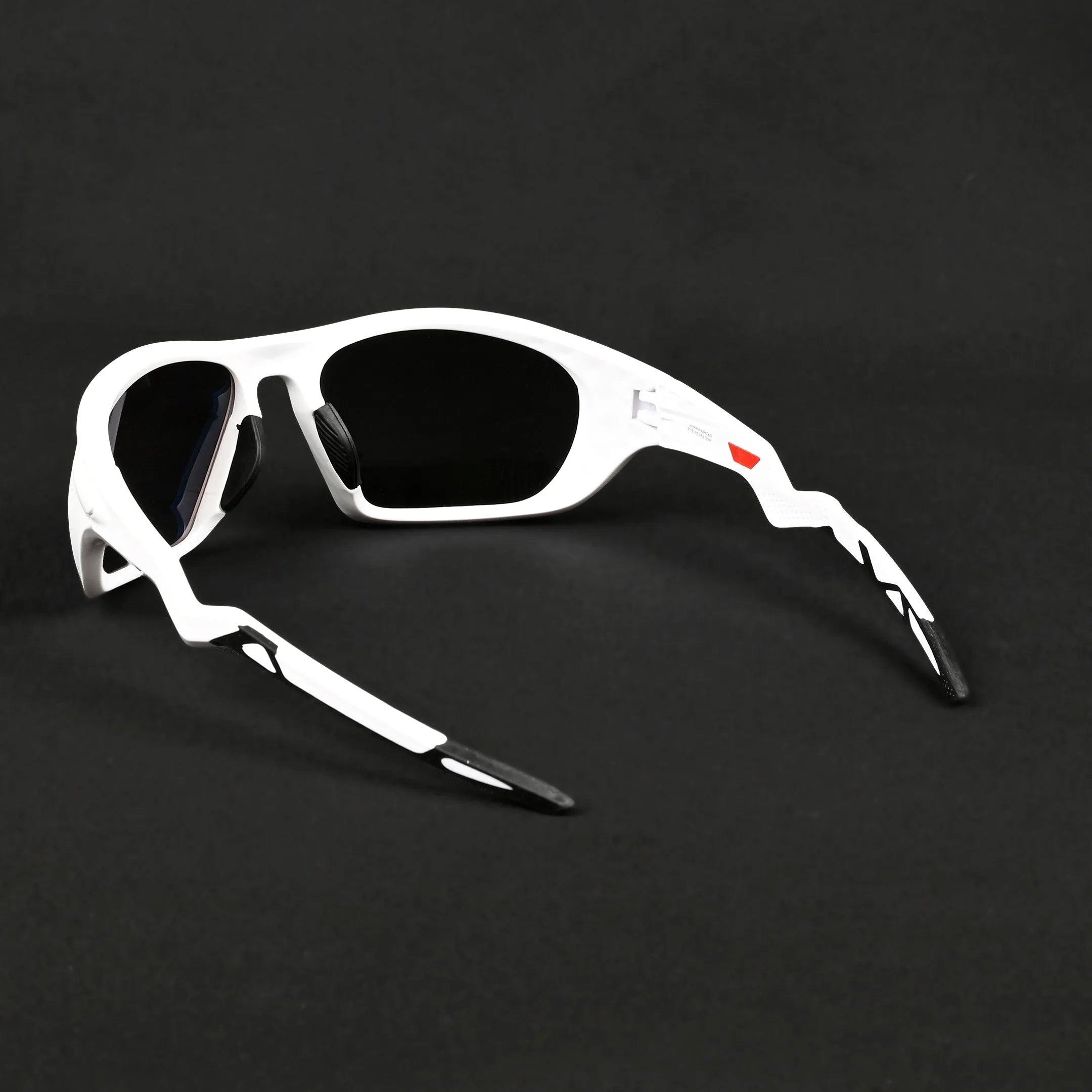 Lateralis | White Large Full Rim Wraparound Sports for Men & Women [Mirrored]