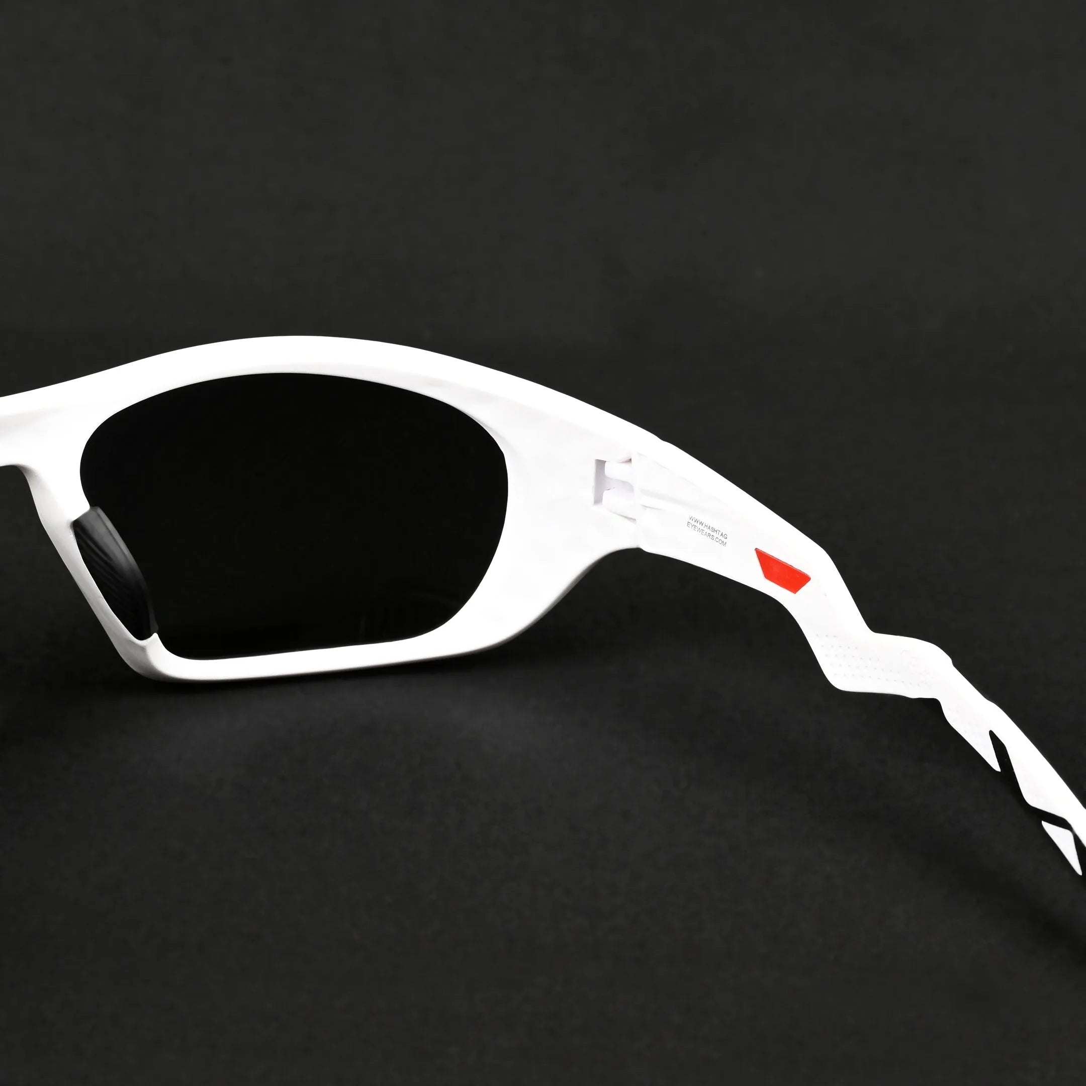 Lateralis | White Large Full Rim Wraparound Sports for Men & Women [Mirrored]