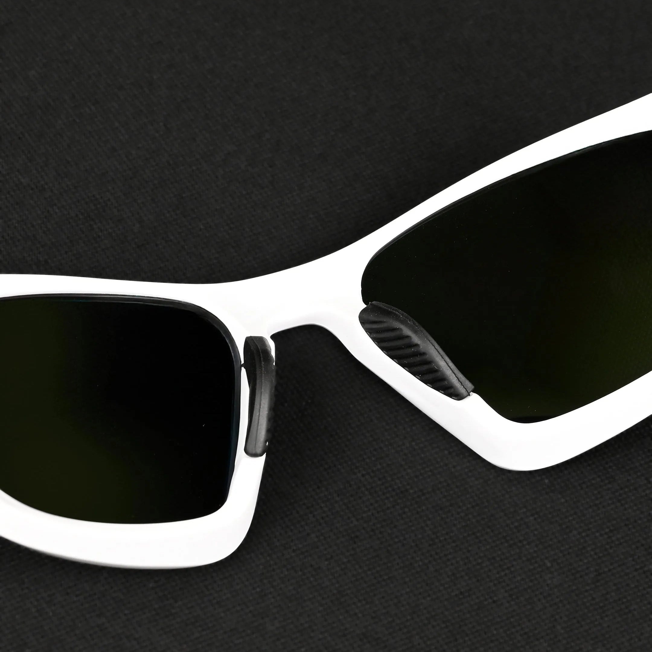 Lateralis | White Large Full Rim Wraparound Sports for Men & Women [Mirrored]