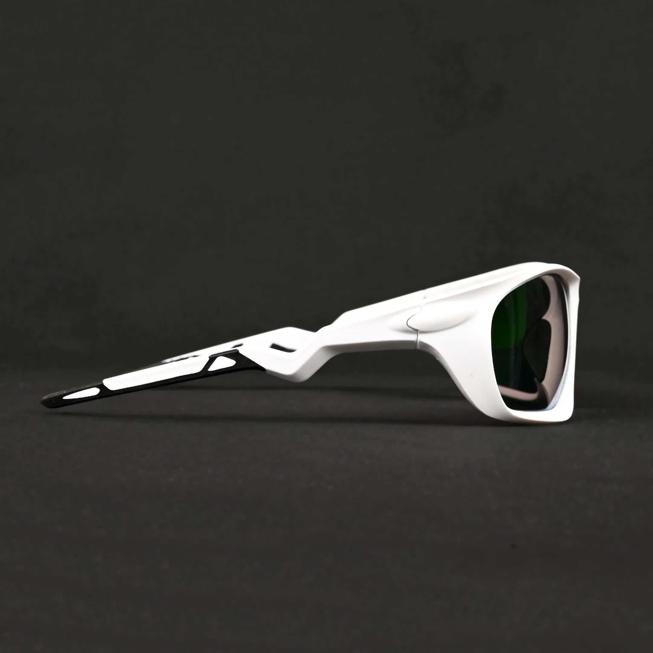 Lateralis | White Large Full Rim Wraparound Sports for Men & Women [Mirrored]
