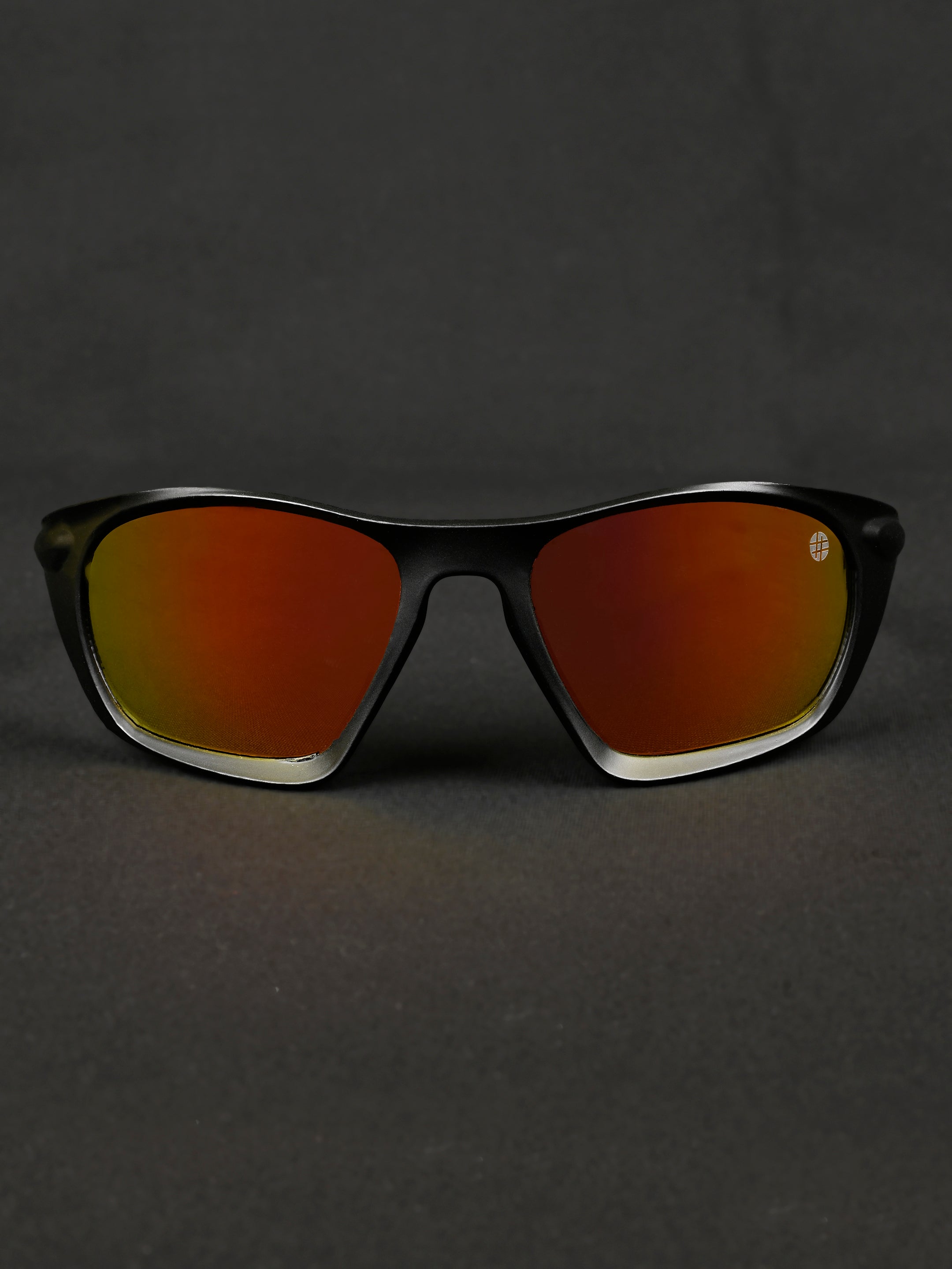 Lateralis | Black Large Full Rim Wraparound Sports for Men & Women [Mirrored]