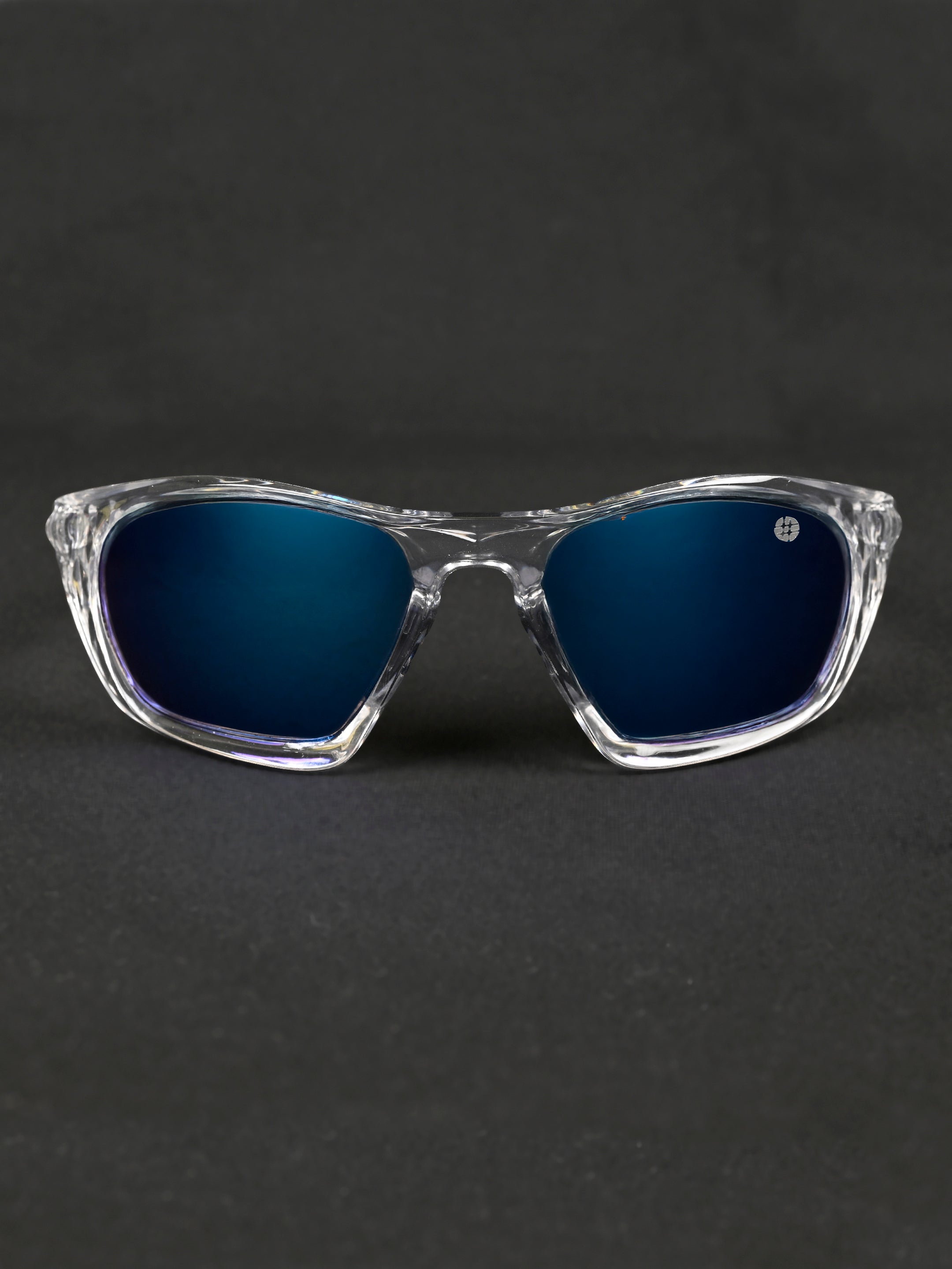 Lateralis | Transparent Large Full Rim Wraparound Sports for Men & Women [Mirrored]