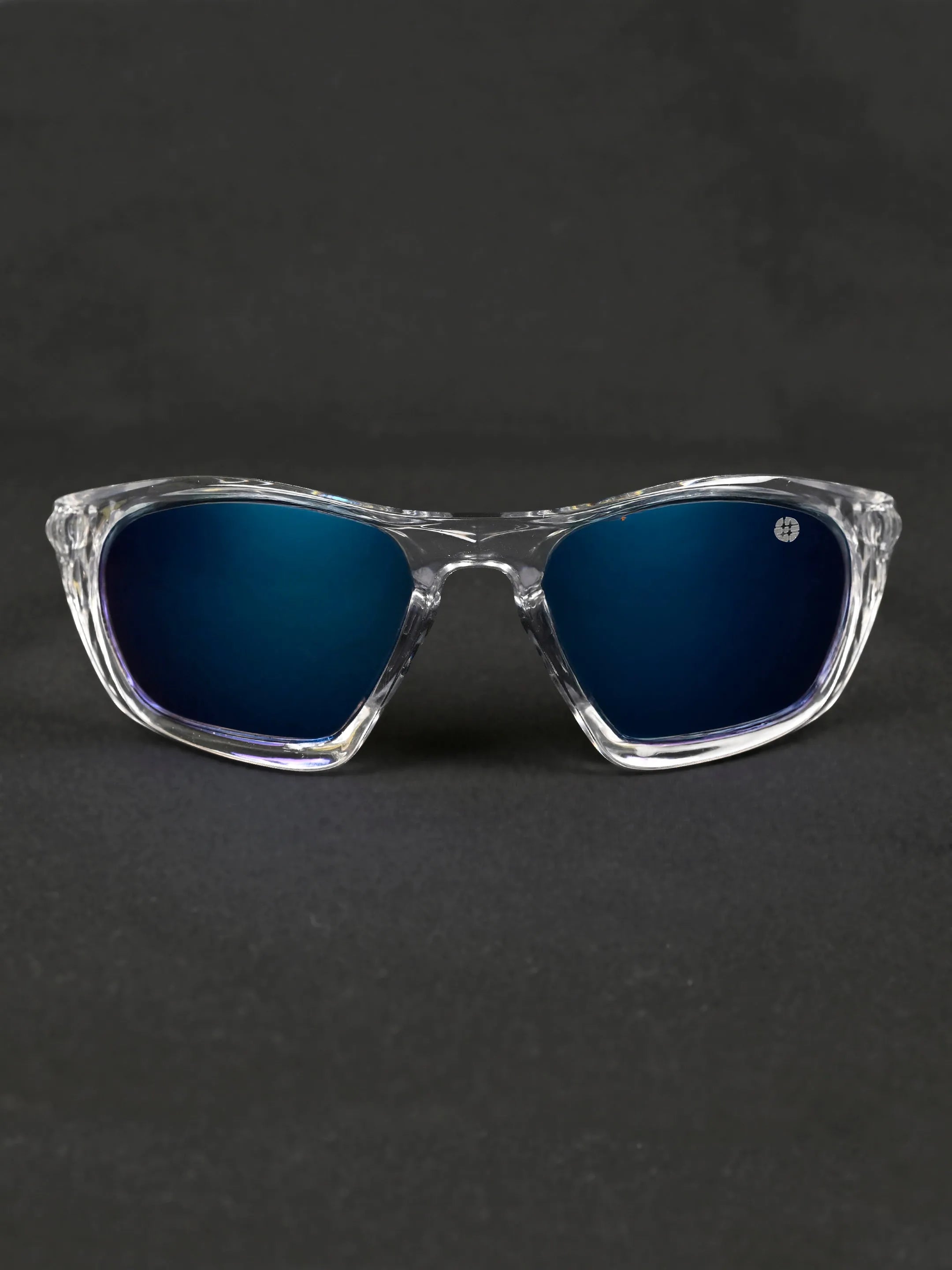 Lateralis | Transparent Large Full Rim Wraparound Sports for Men & Women [Mirrored]