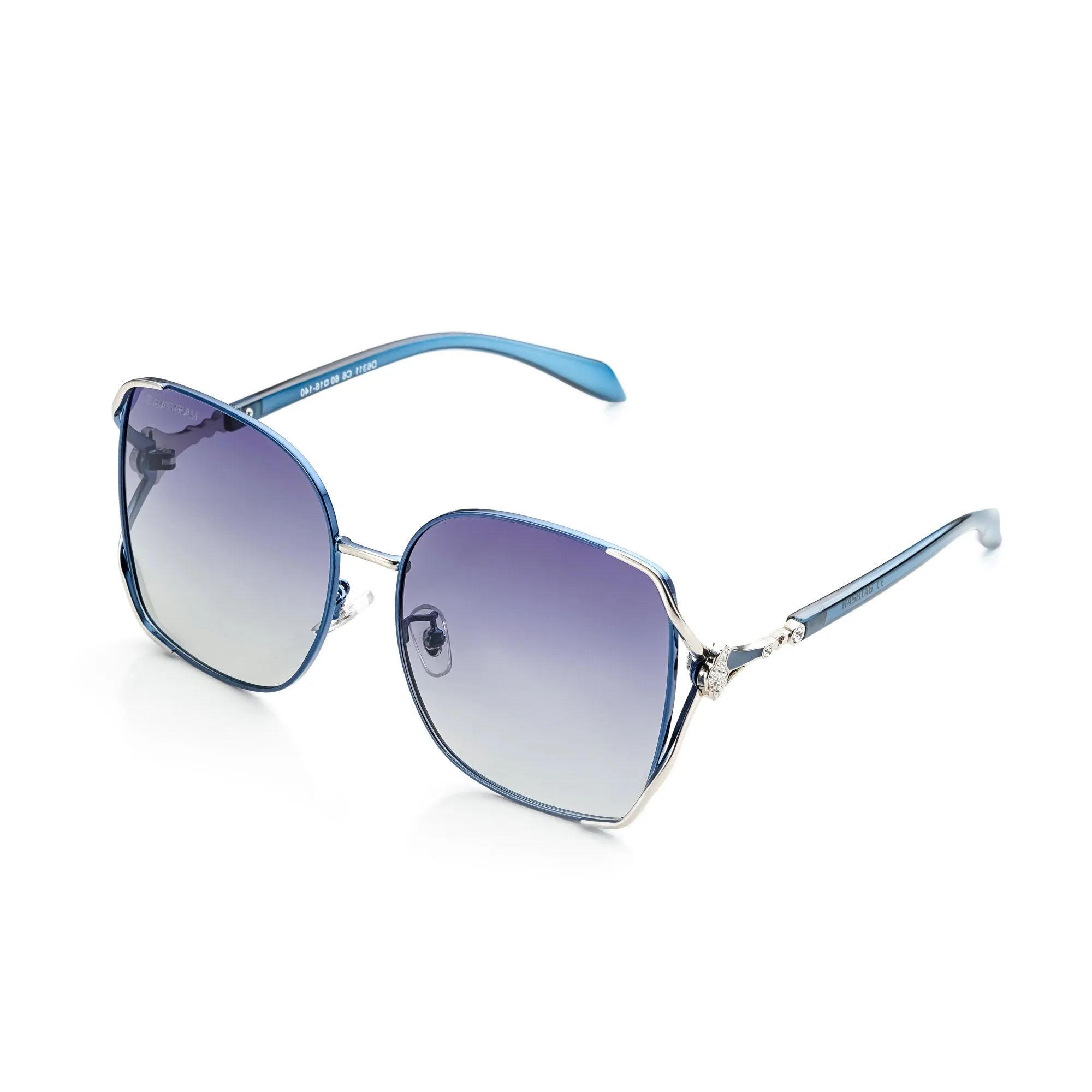 JOINTON | Gradient Blue Large Full Rim Square Sunglasses for Women [Polarized]