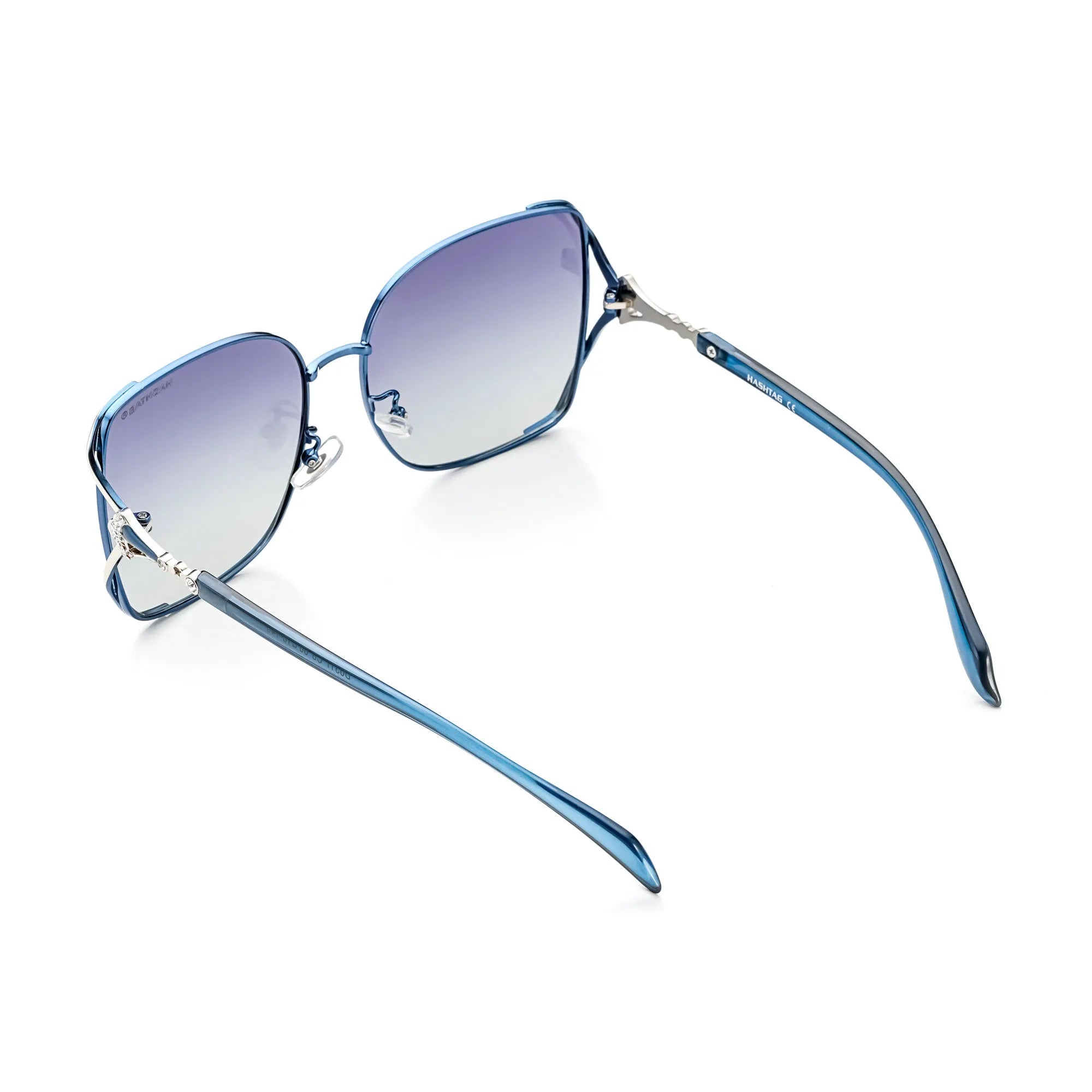 JOINTON | Gradient Blue Large Full Rim Square Sunglasses for Women [Polarized]