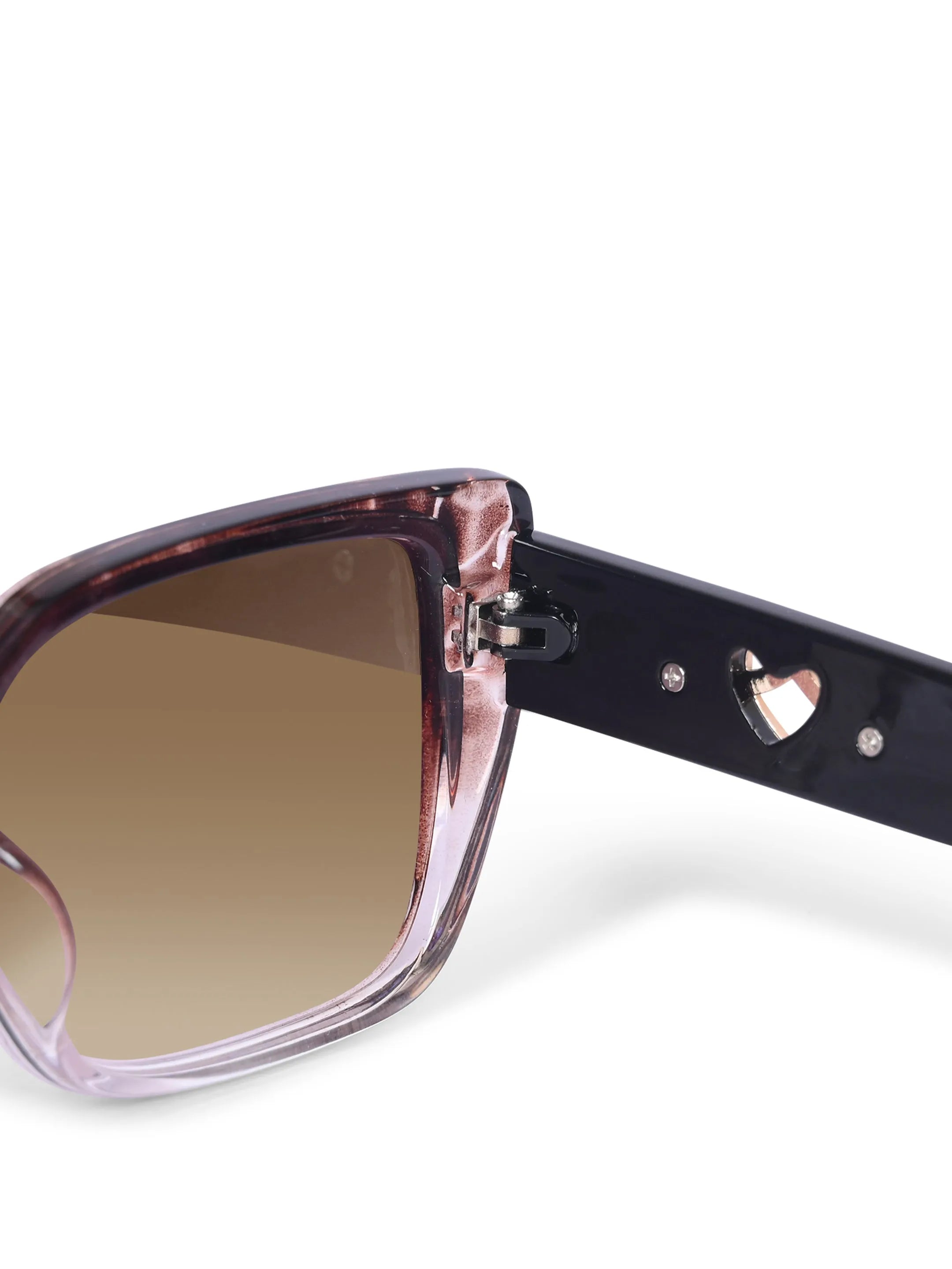 Caelion | Texture Brown Gradient Large Full Rim Cateye Sunglasses for Men & Women [UV-protected]
