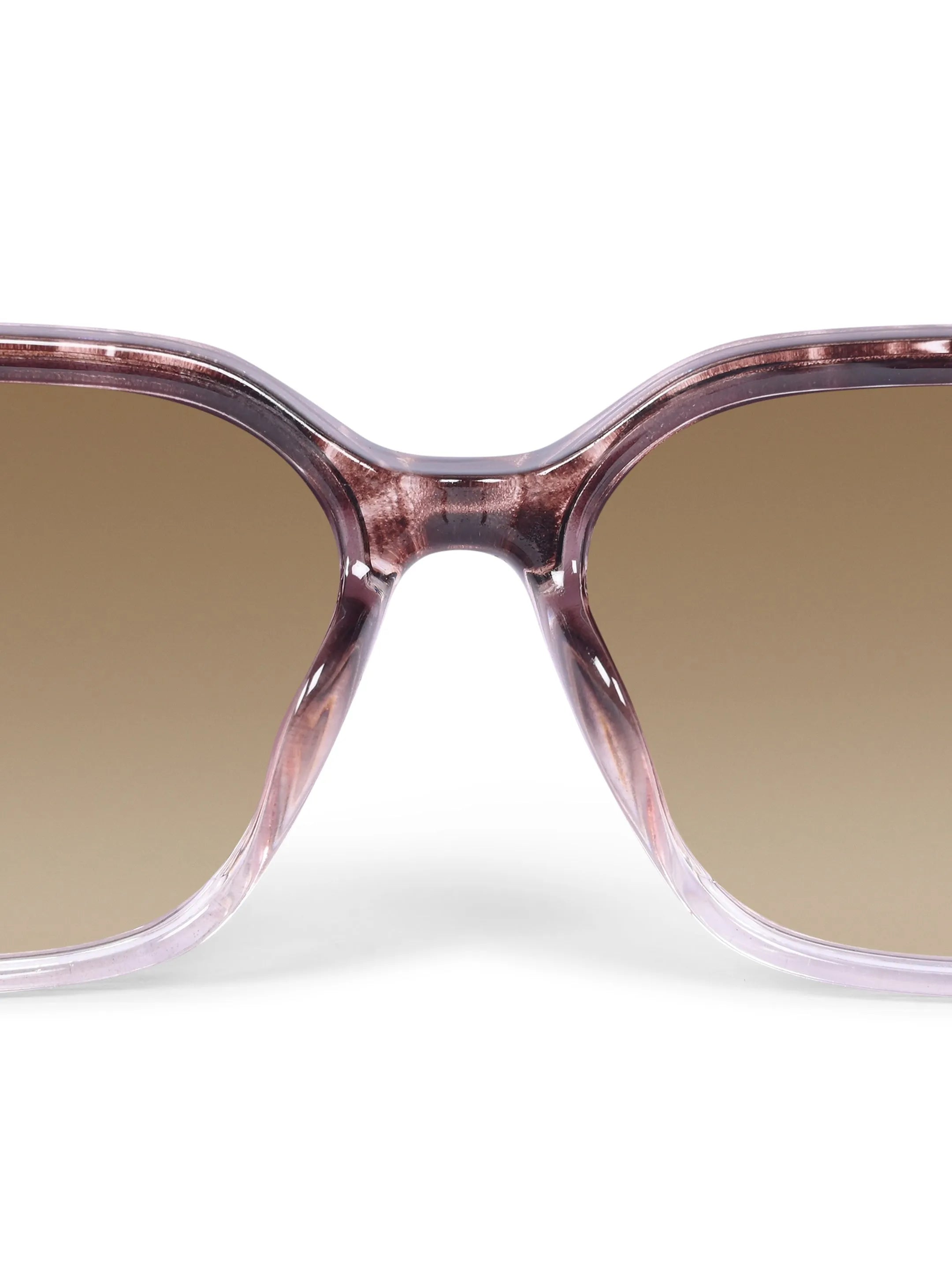 Caelion | Texture Brown Gradient Large Full Rim Cateye Sunglasses for Men & Women [UV-protected]