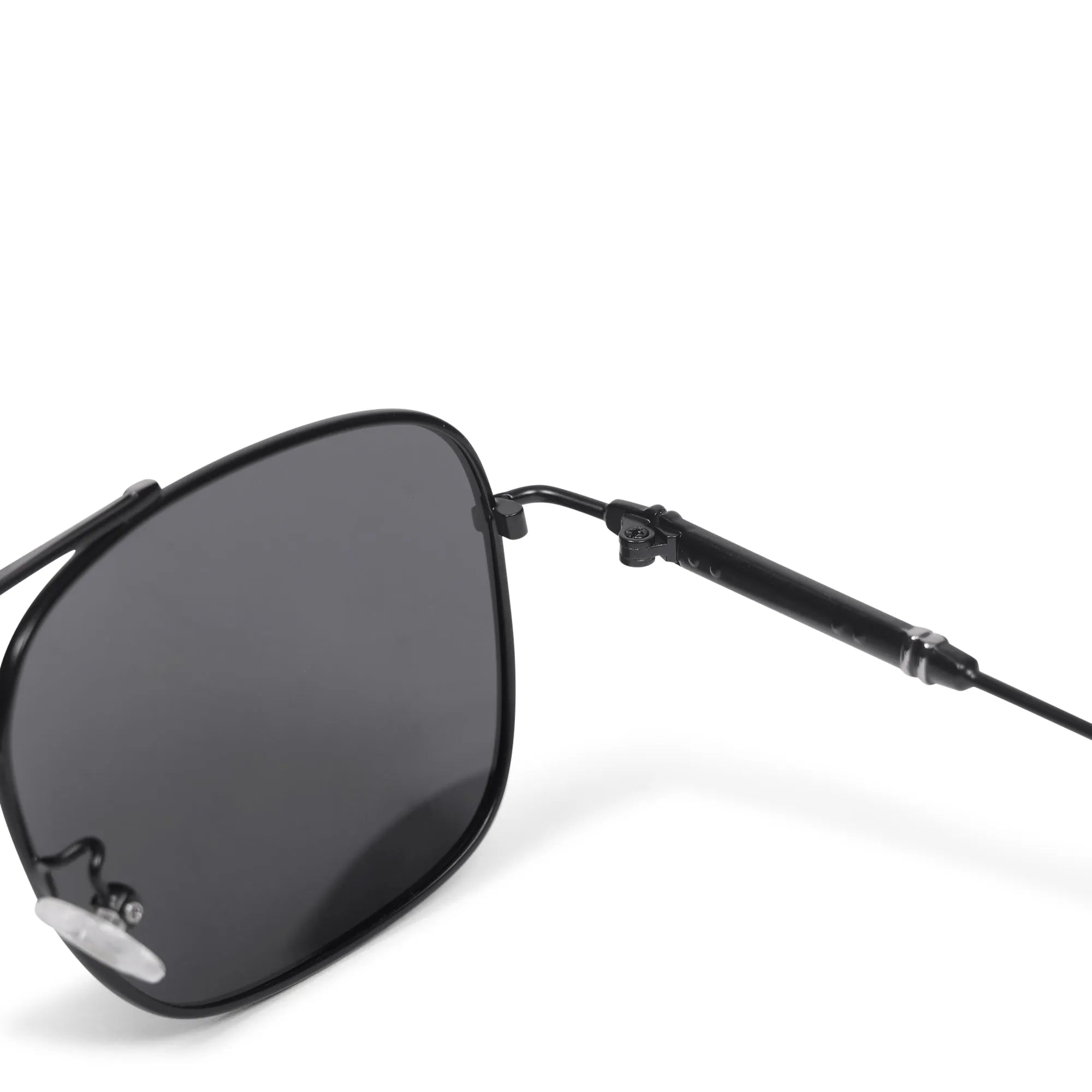 Unity | Silver & Navy Blue Large Full Rim Square Sunglasses for Men & Women [Polarized]