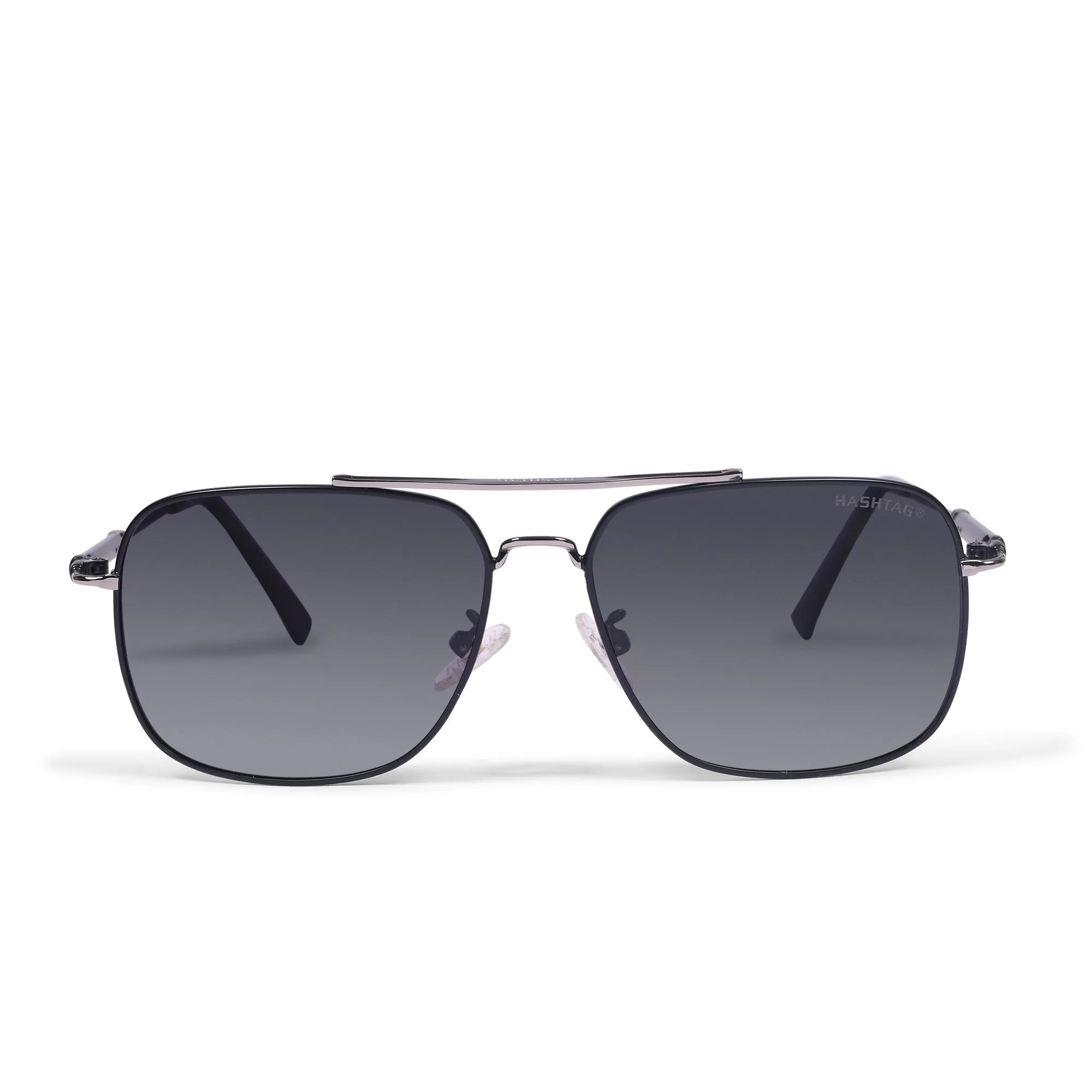 Unity | Black Medium Full Rim Square Sunglasses for Men & Women [Polarized]
