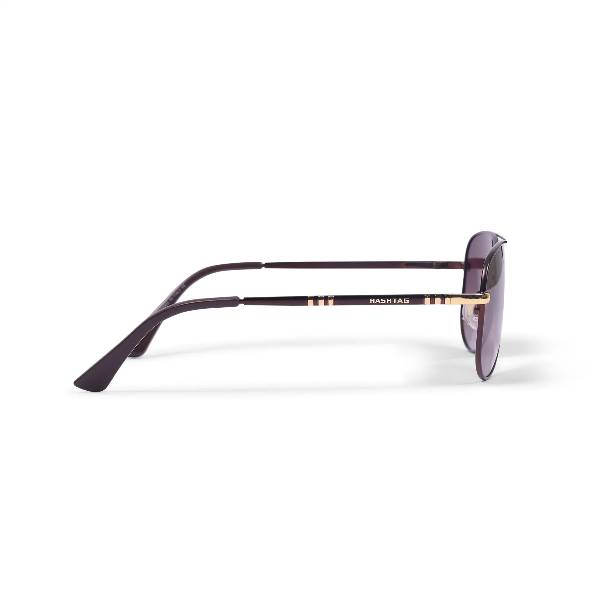 Tessera | Gradient Brown Medium Full Rim Aviator Sunglasses for Men & Women [Polarized]