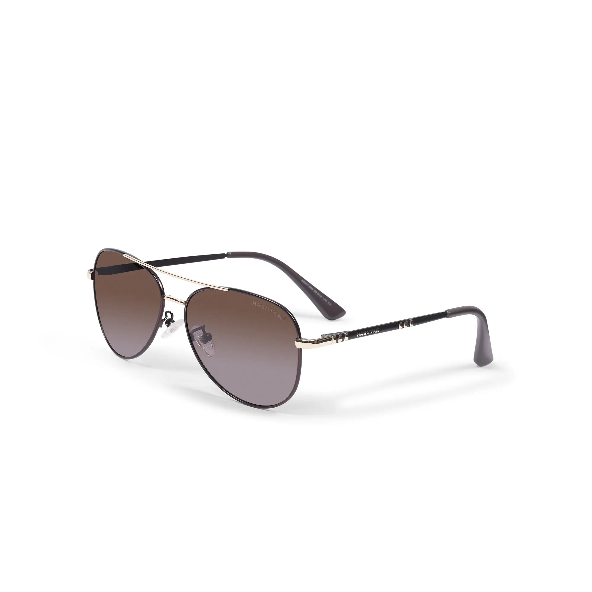Tessera | Gradient Brown Medium Full Rim Aviator Sunglasses for Men & Women [Polarized]