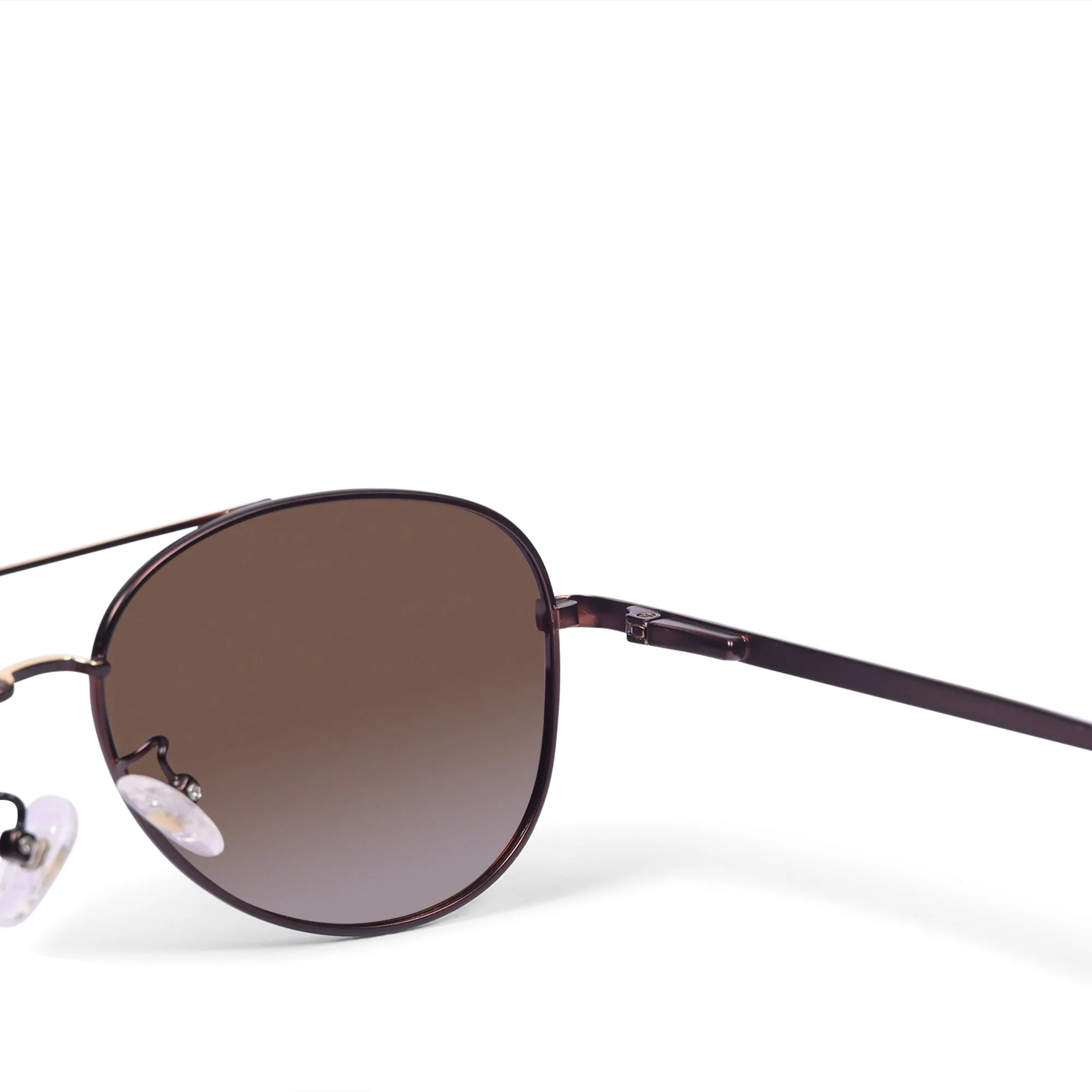 Tessera | Gradient Brown Medium Full Rim Aviator Sunglasses for Men & Women [Polarized]