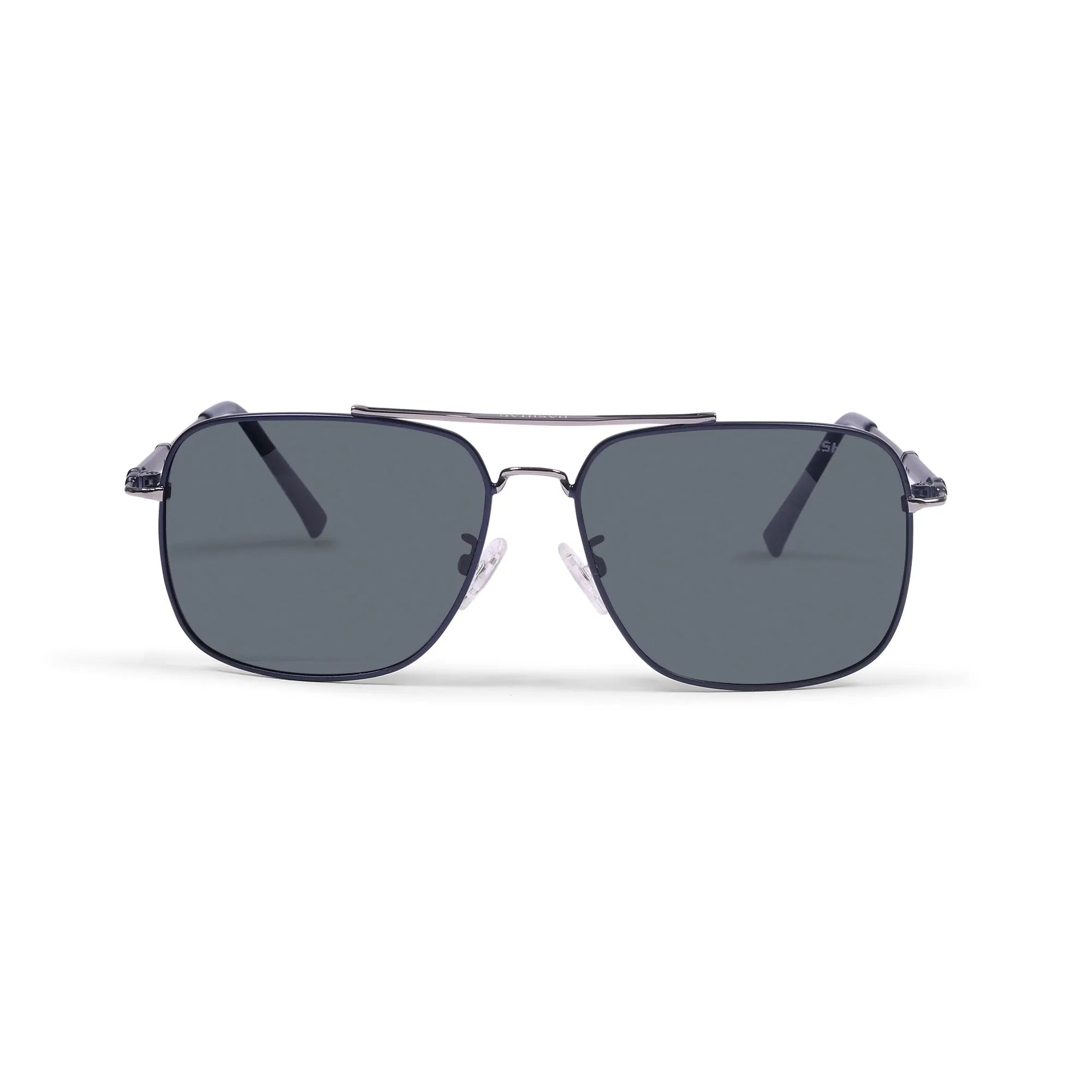 Unity | Grey Medium Full Rim Square Sunglasses for Men & Women [Polarized]