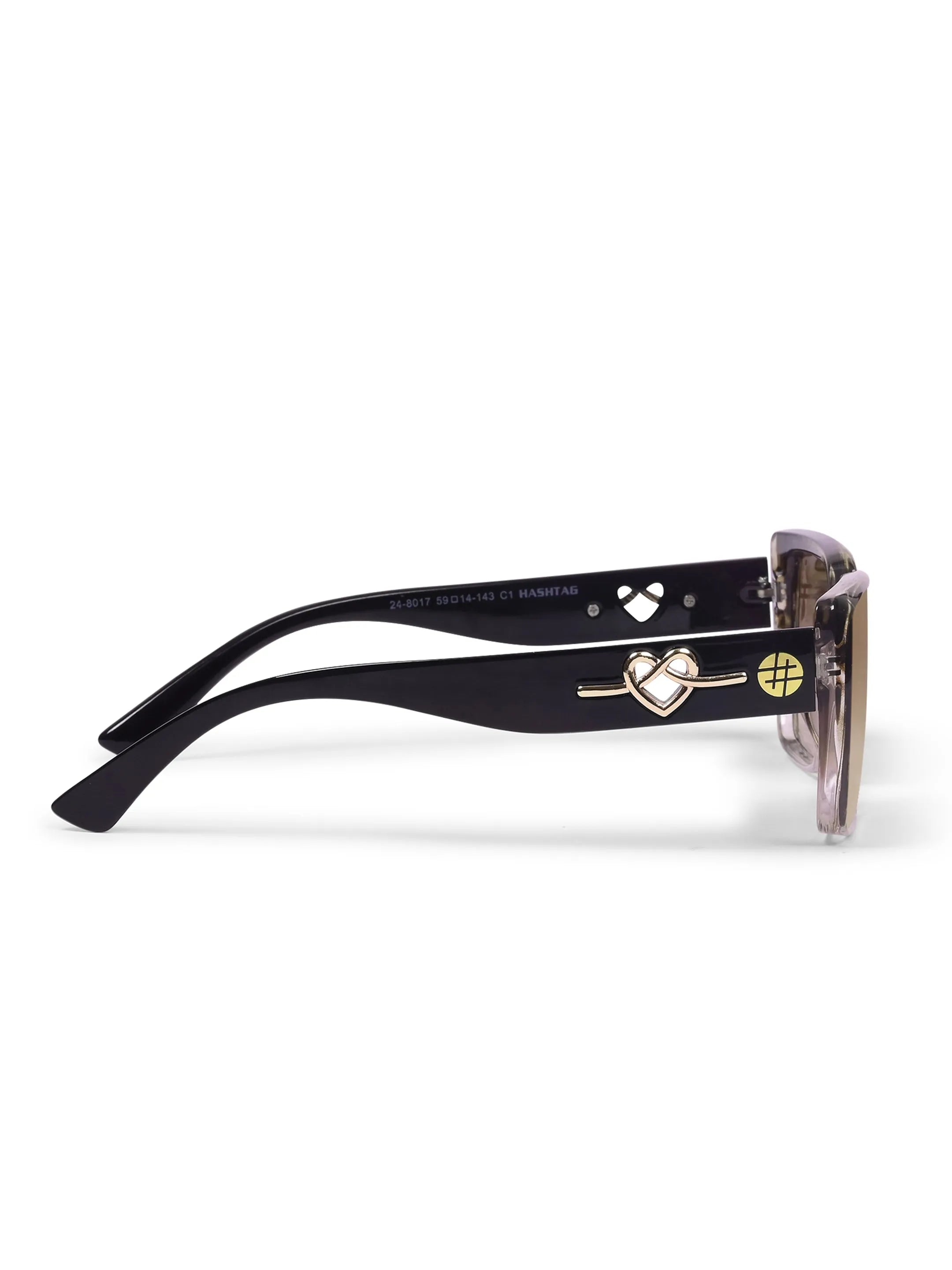 Caelion | Texture Brown Gradient Large Full Rim Cateye Sunglasses for Men & Women [UV-protected]