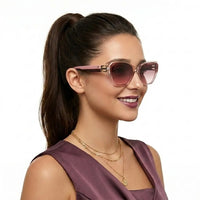 Maelor | Transparent Medium Full Rim Cateye Sunglasses for Women [UV-protected]