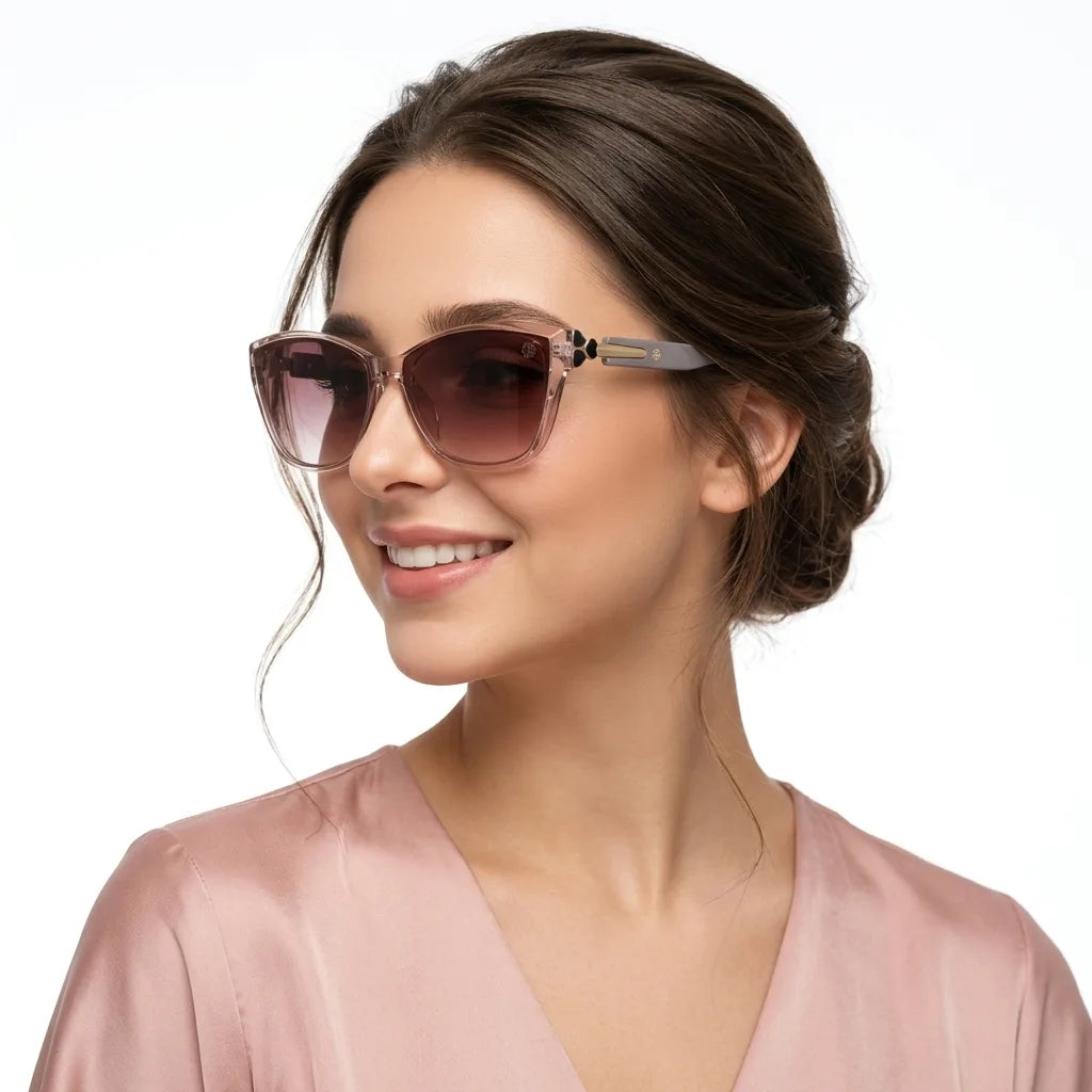 Karion | Gradient Brown Medium Full Rim Cateye Sunglasses for Women [UV-protected]
