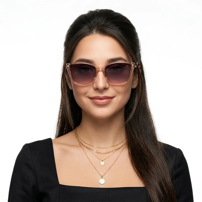Karion | Transparent Medium Full Rim Cateye Sunglasses for Women [UV-protected]