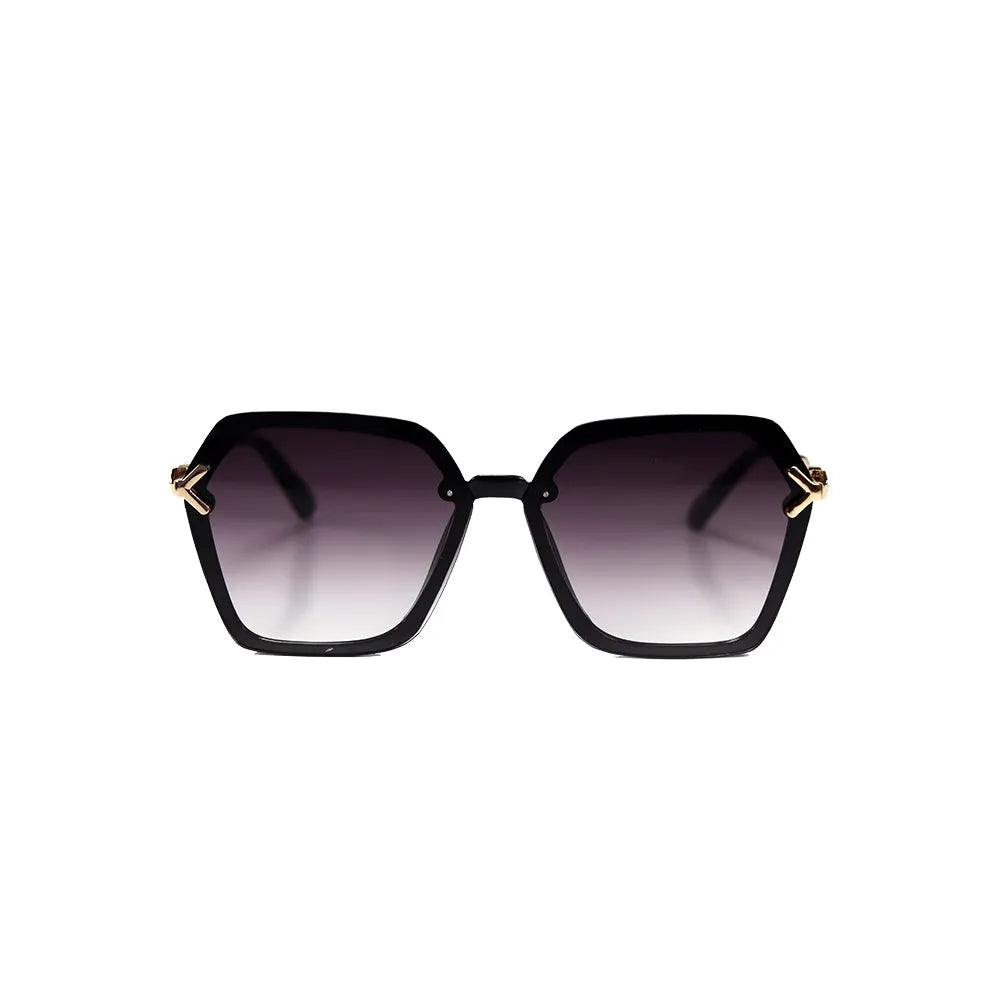 Veilion | Purple Large Full Rim Hexagonal Sunglasses for Women [UV-protected]