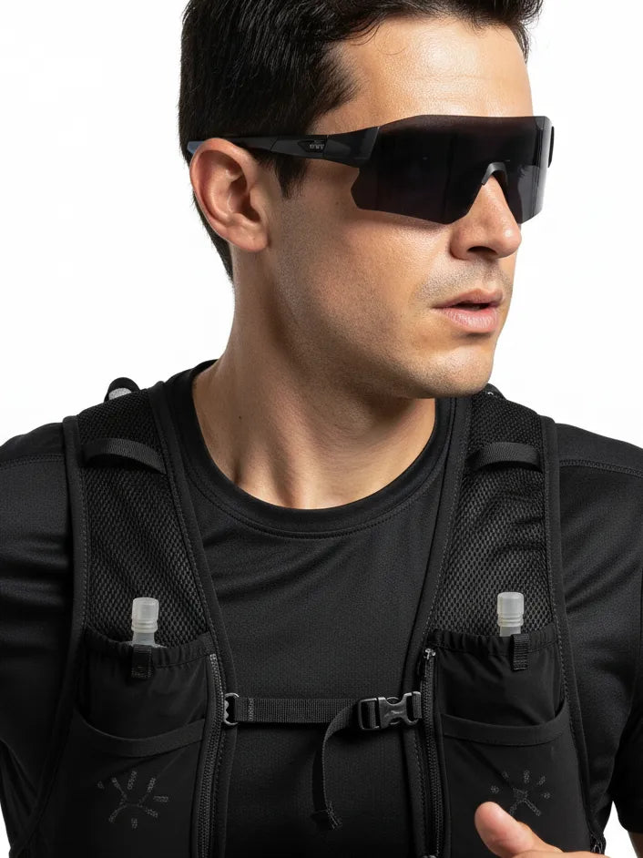 Hunters | Black Large Rim Less Shield Sports for Men & Women [UV-protected]