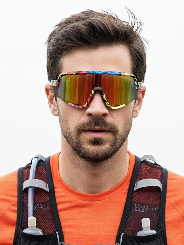 Nexis | Multi Colour/Texture Large Full Rim Shield Sports for Men & Women [UV-protected]