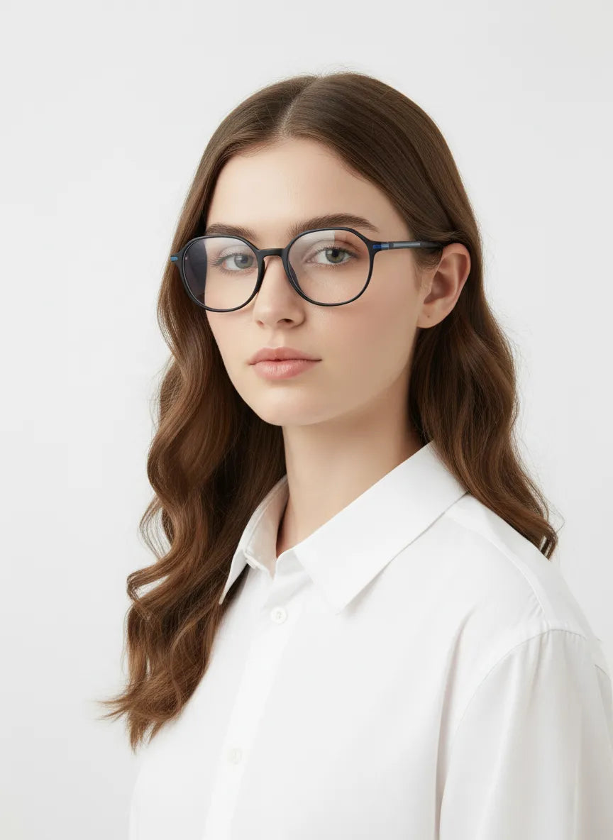 Optibul | Black Medium Full Rim Square Computer Glasses for Men & Women [Blue Block]