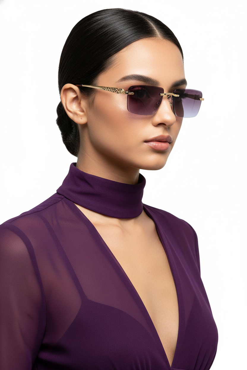 Clyra | Gradient Brown Medium Full Rim RECTANGLE Sunglasses for Men [UV-protected]