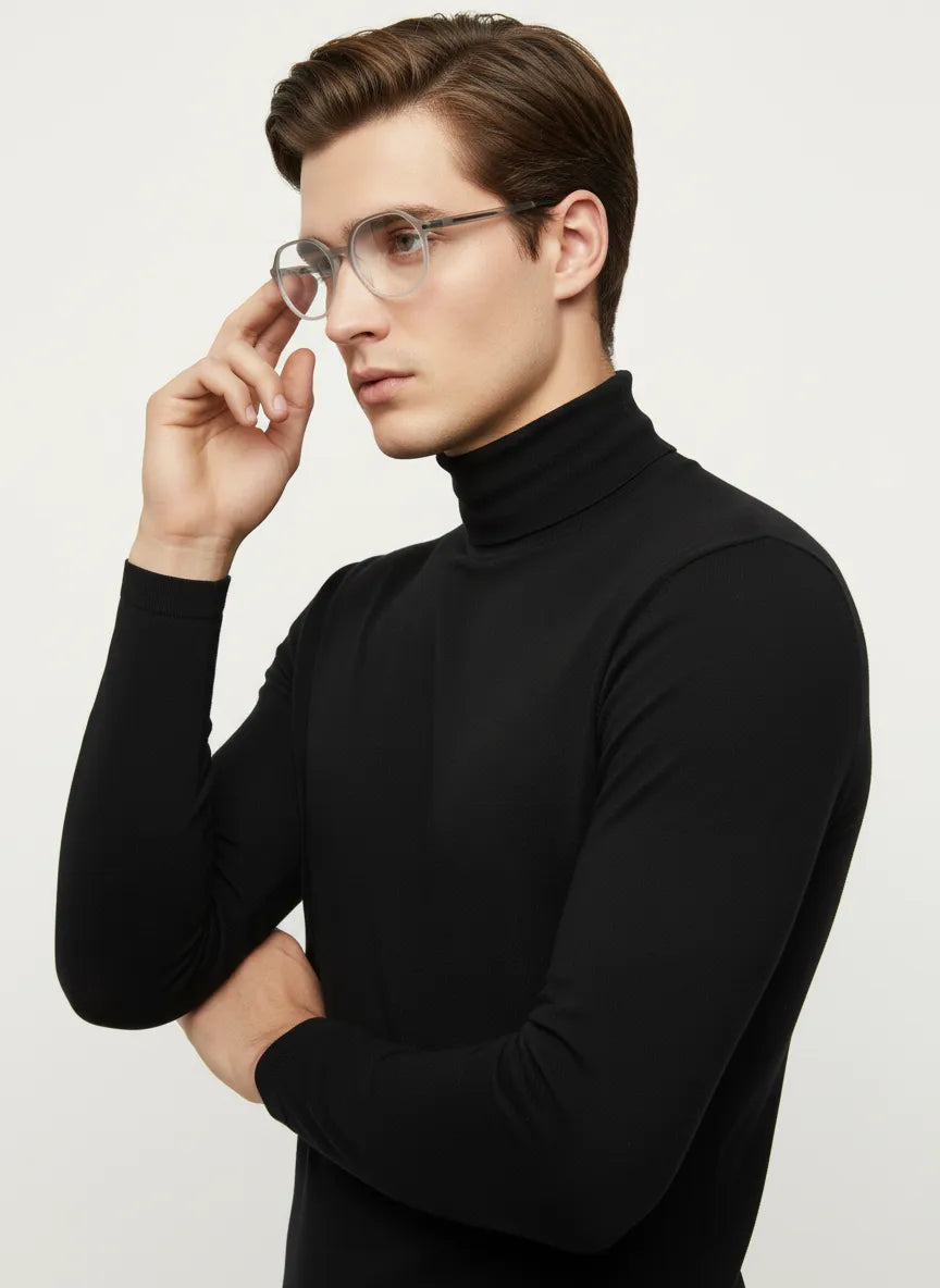 Optibul | Transparent Light Grey & White Medium Full Rim Square Computer Glasses for Men & Women [Blue Block]