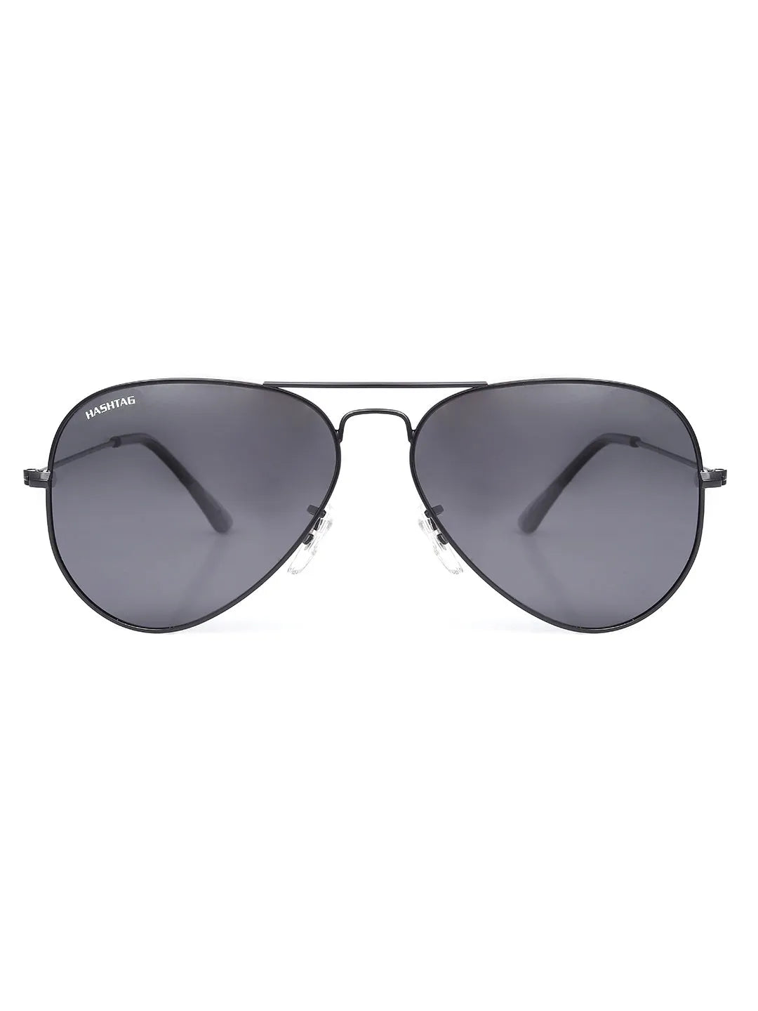 Skyra | Black Medium Full Rim Aviator Sunglasses for Men & Women [Polarized]